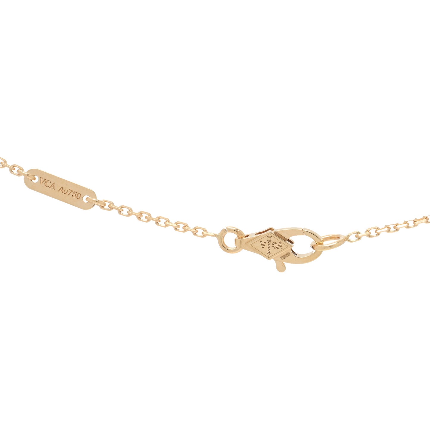 18K Yellow Gold Mother of Pearl Sweet Alhambra Pendant Necklace