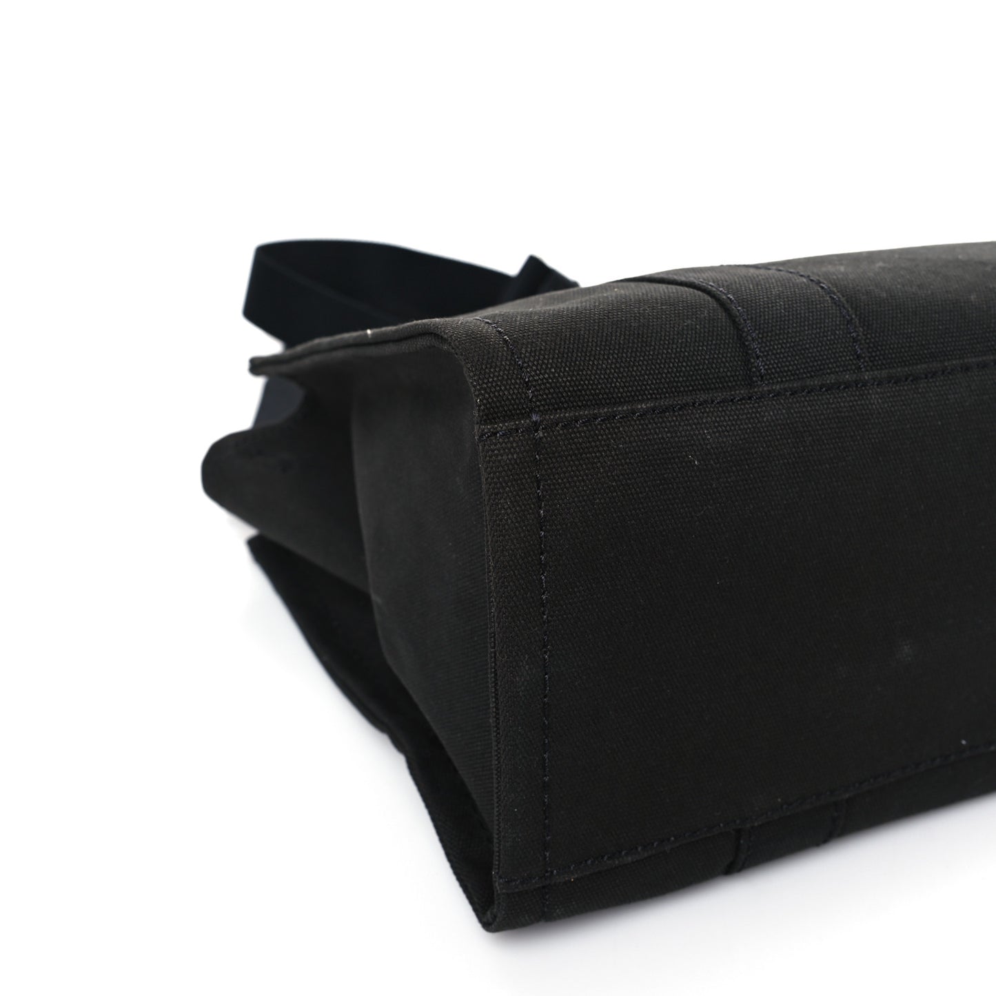 Cotton Canvas Medium The Traveler Tote Bag Black