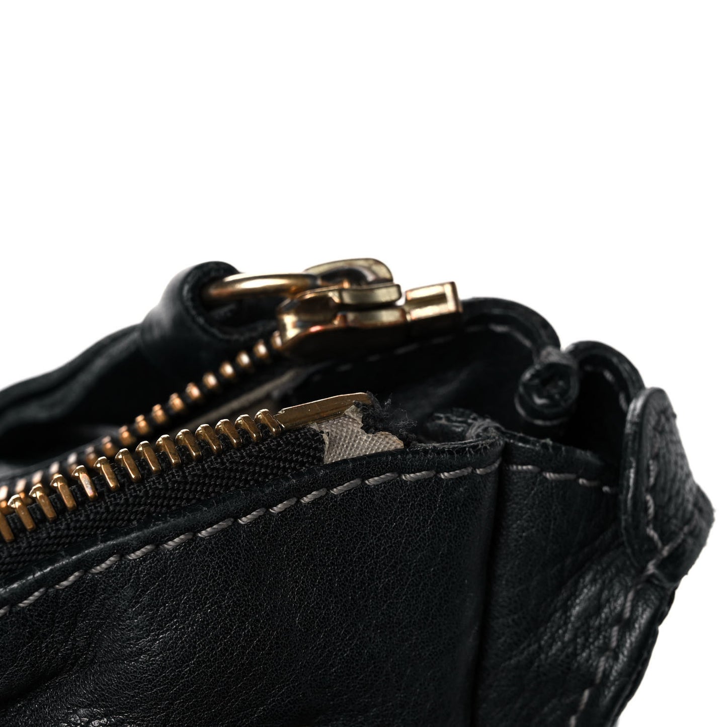 Calfskin Medium Marcie Satchel Black