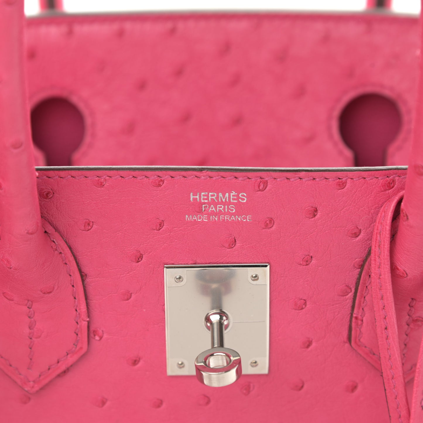 Ostrich Birkin 30 Rose Tyrien
