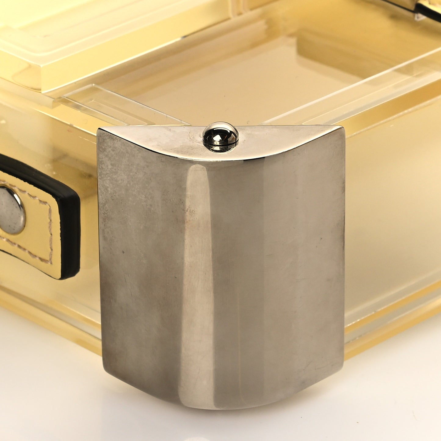Plexiglass Vitello Cover Sfumato Mini Baguette Trunk Banana Transparent