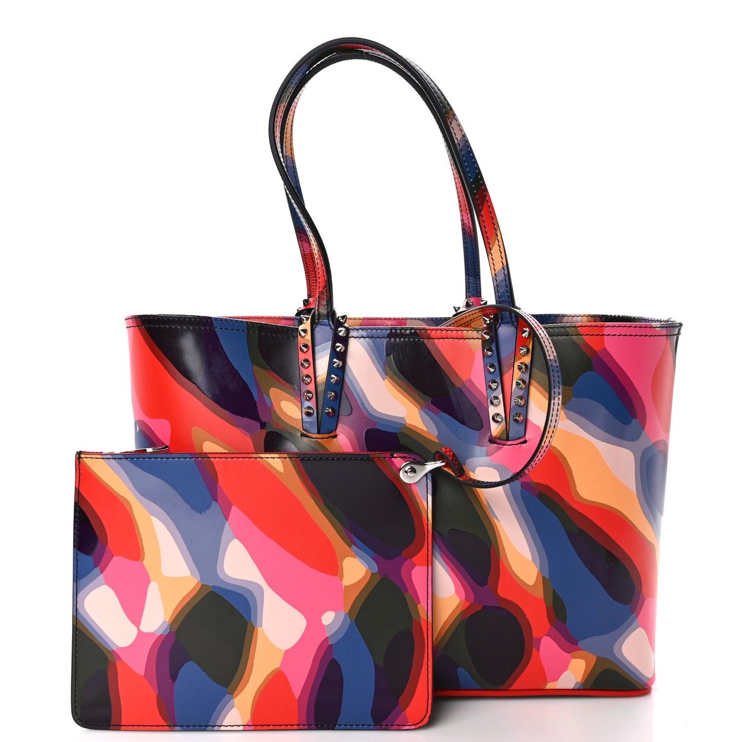 Patent Calfskin Paris Illusion Cabata Tote Multicolor