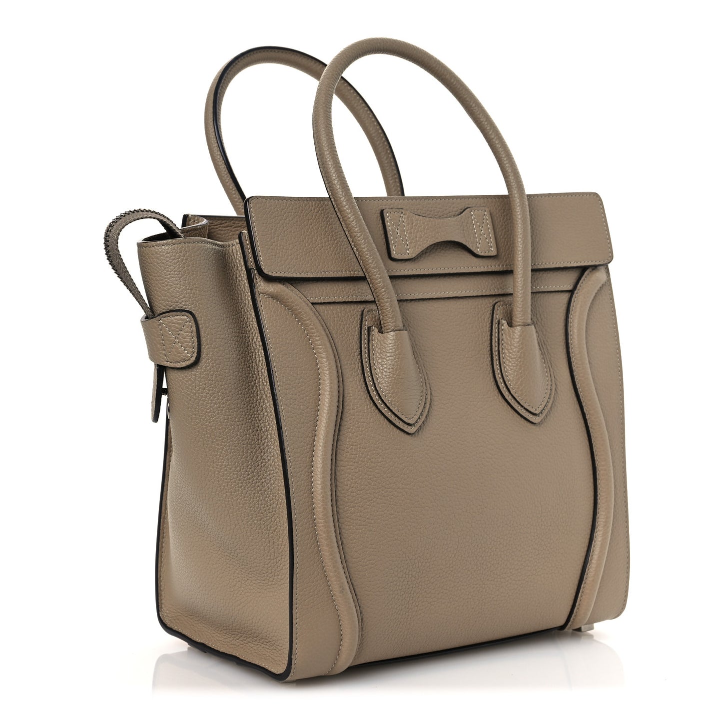 Drummed Calfskin Micro Luggage Dune