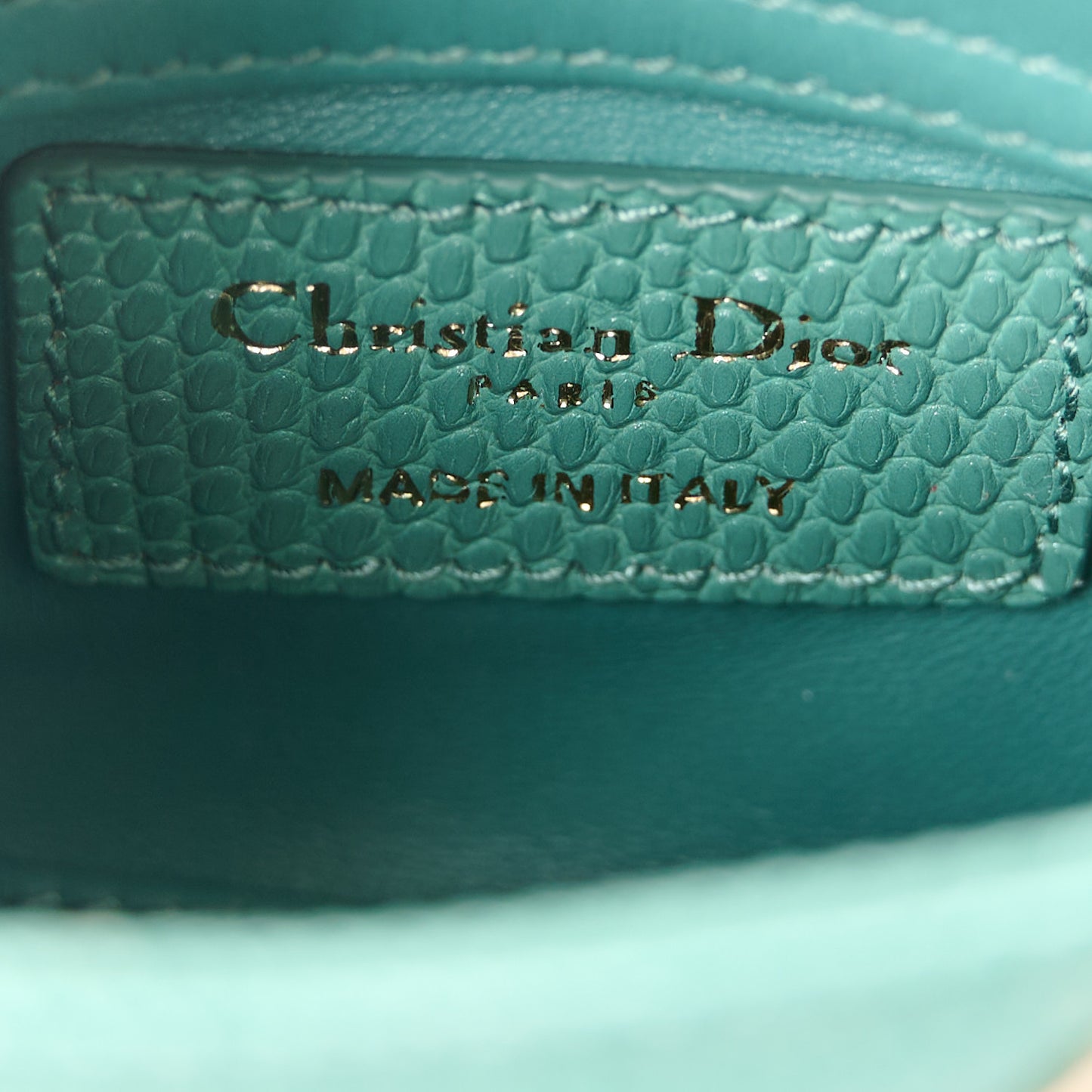 Lizard Micro Lady Dior Vert Tundra