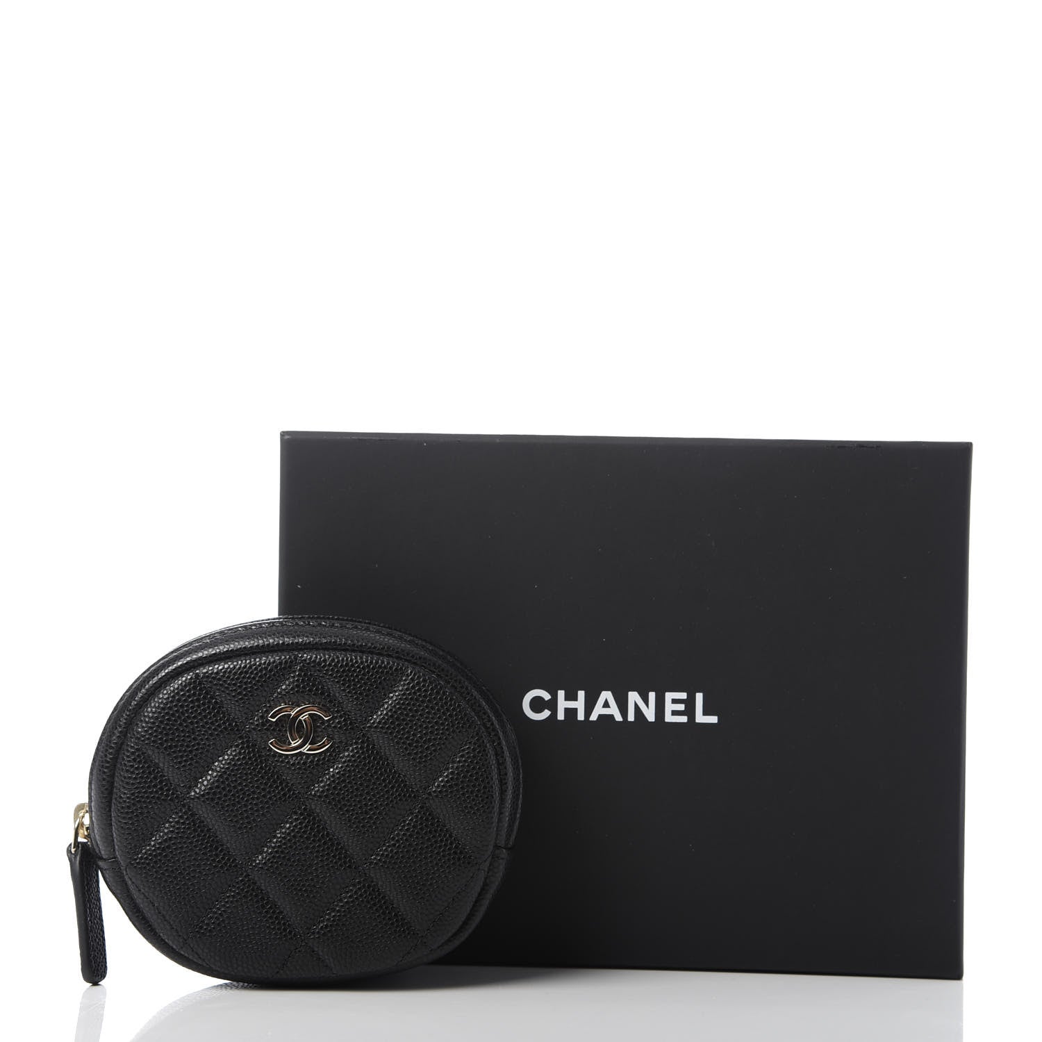 Chanel Caviar Quilted Zip Around Classic Coin Purse Black 8 of 8