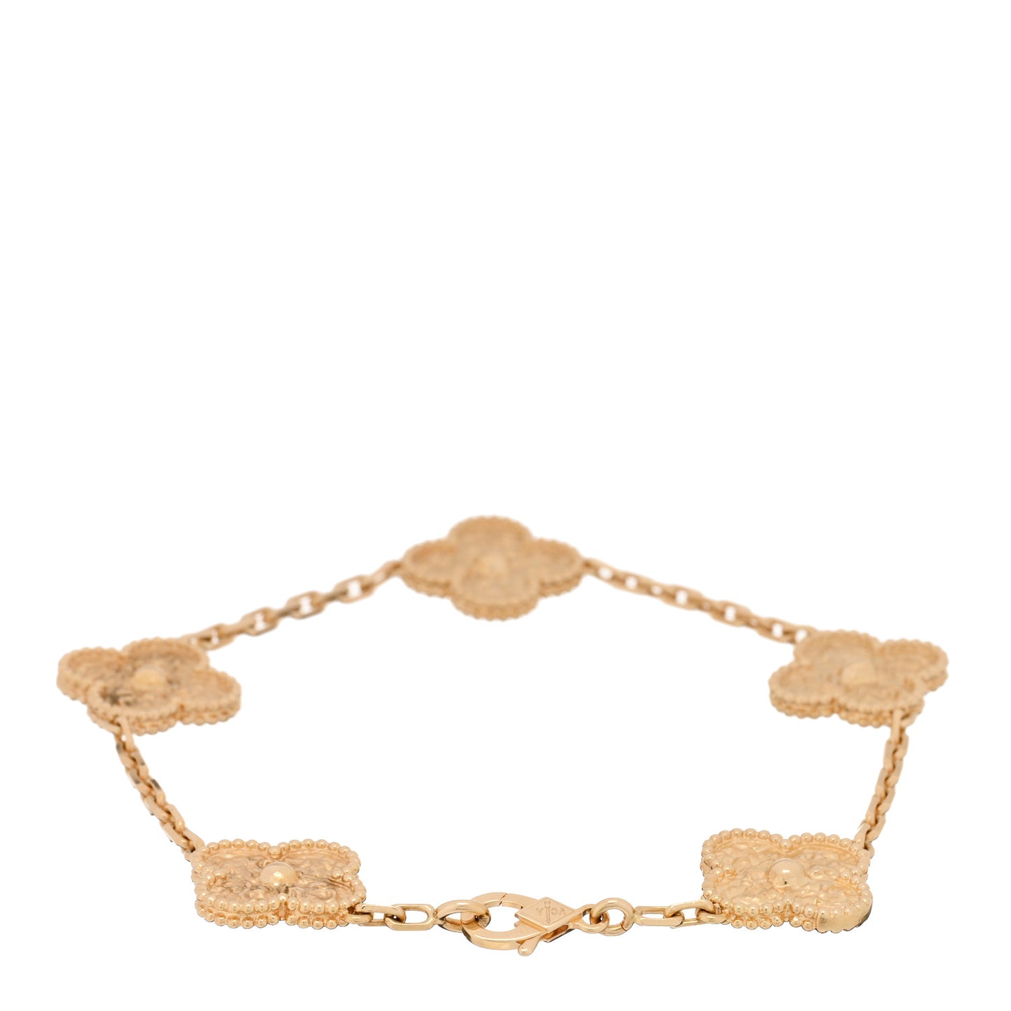 18K Yellow Gold 5 Motifs Vintage Alhambra Bracelet