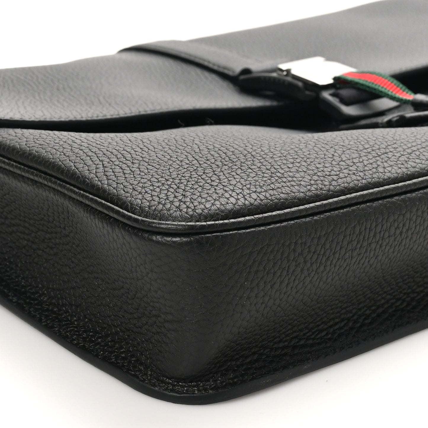 Calfskin Web Medium Business Case Black
