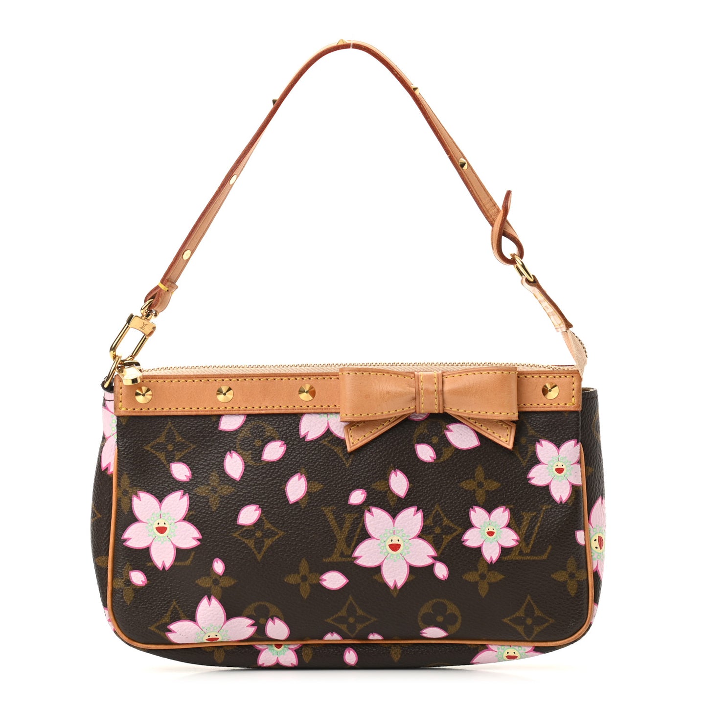 Monogram Cherry Blossom Pochette Accessories Brown