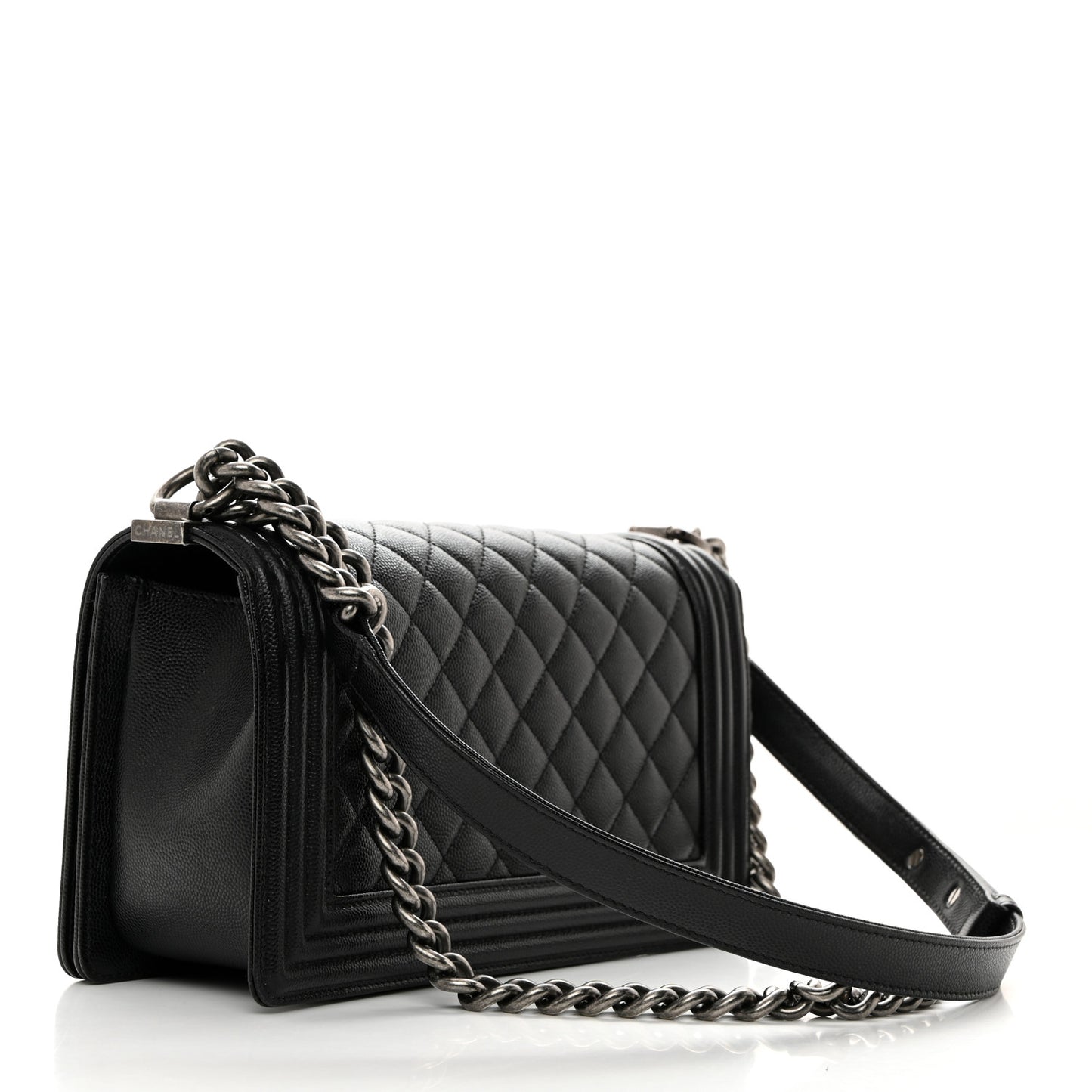 Caviar Quilted Medium Boy Flap Black