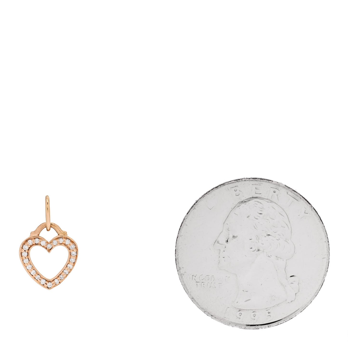 18K Rose Gold Diamond Sentimental Heart Pendant