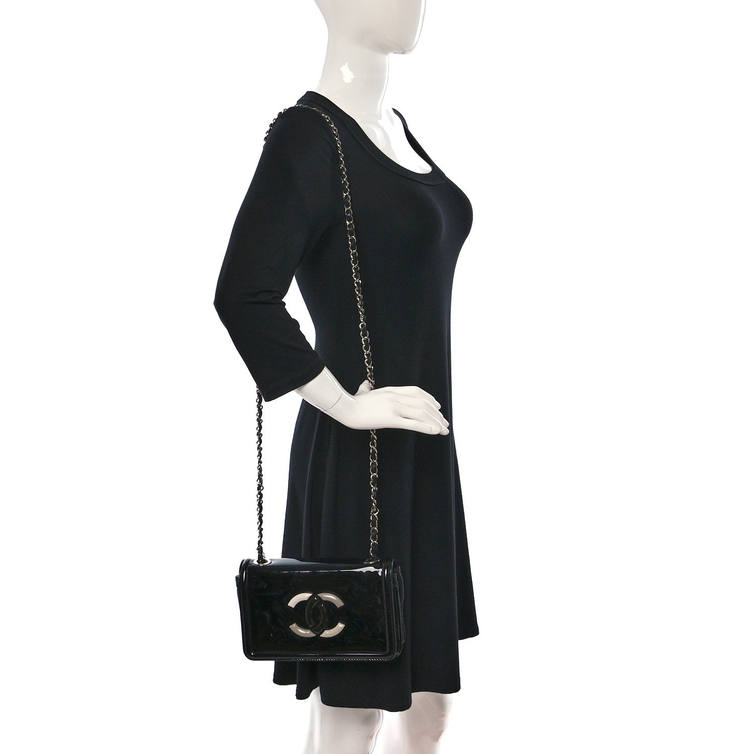 Chanel Patent Lipstick Wallet On Chain Black 2 of 17