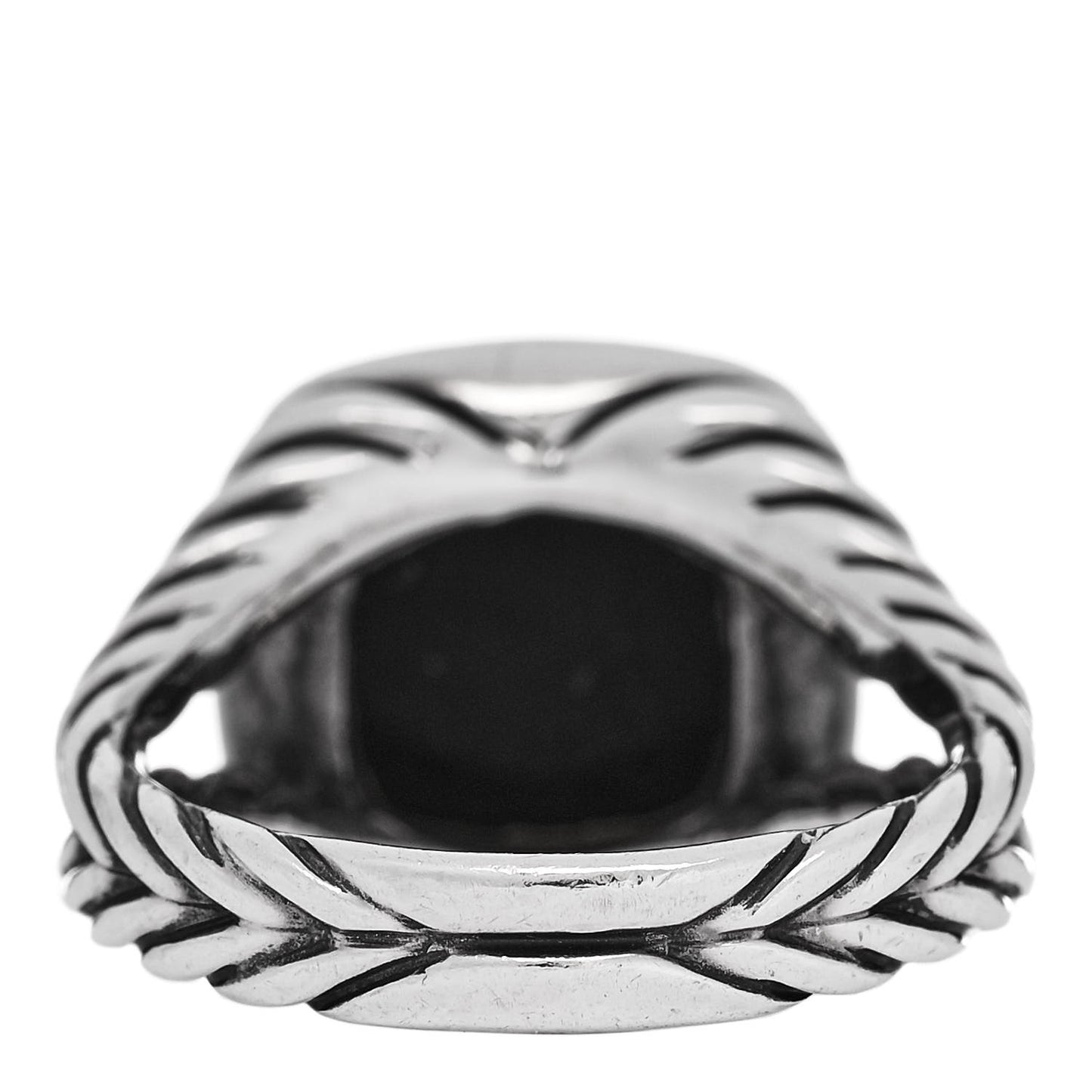 Sterling Silver Diamond Black Onyx 11mm Albion Statement Ring 57 8