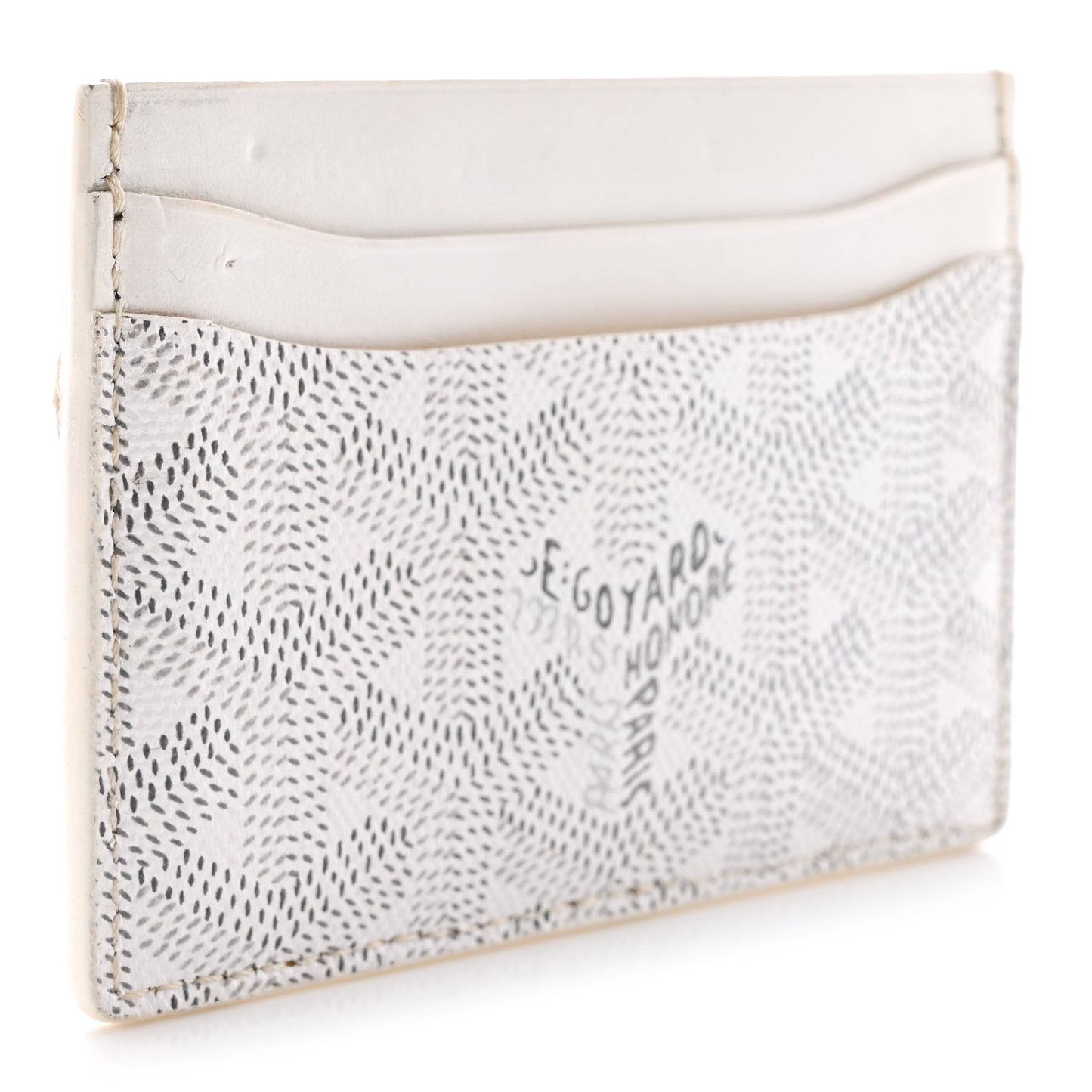 Goyardine Saint Sulpice Card Holder White