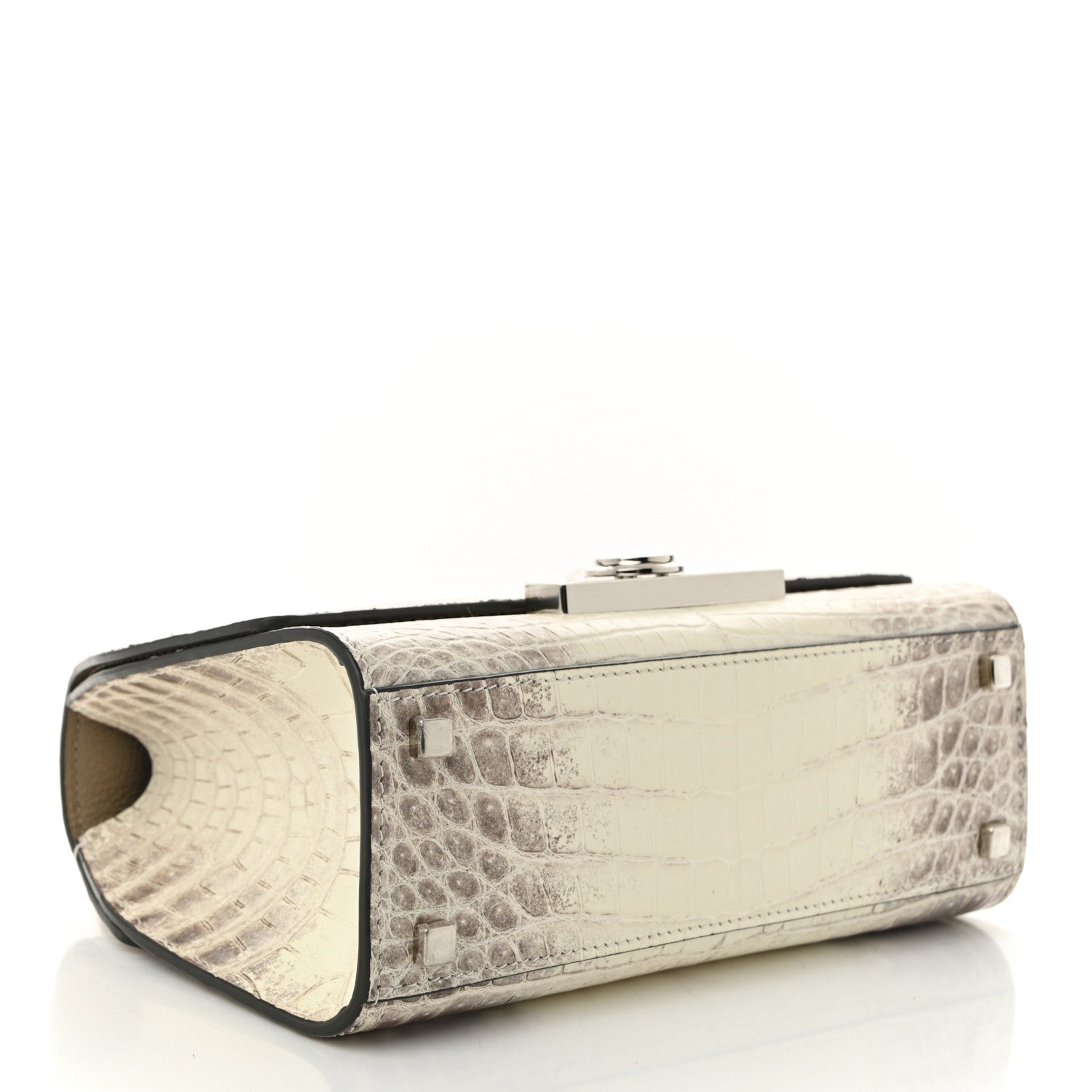 Moynat Niloticus Crocodile Himalaya Rejane BB White 4 of 10