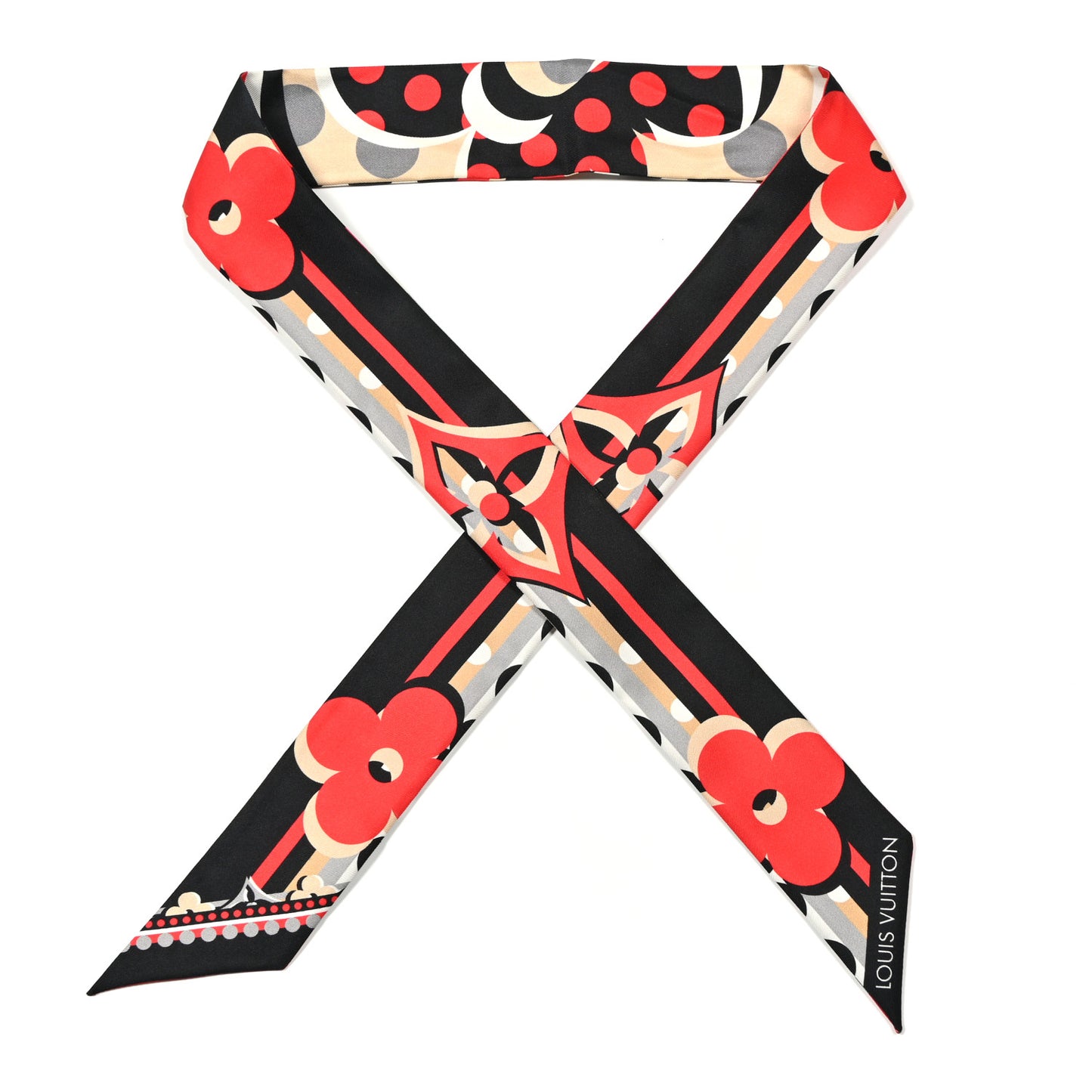 Silk Pop Monogram BB Bandeau Red