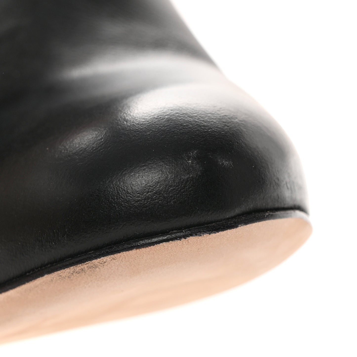 Shiny Calfskin Mahesa 85 Knee High Boots 36 Black