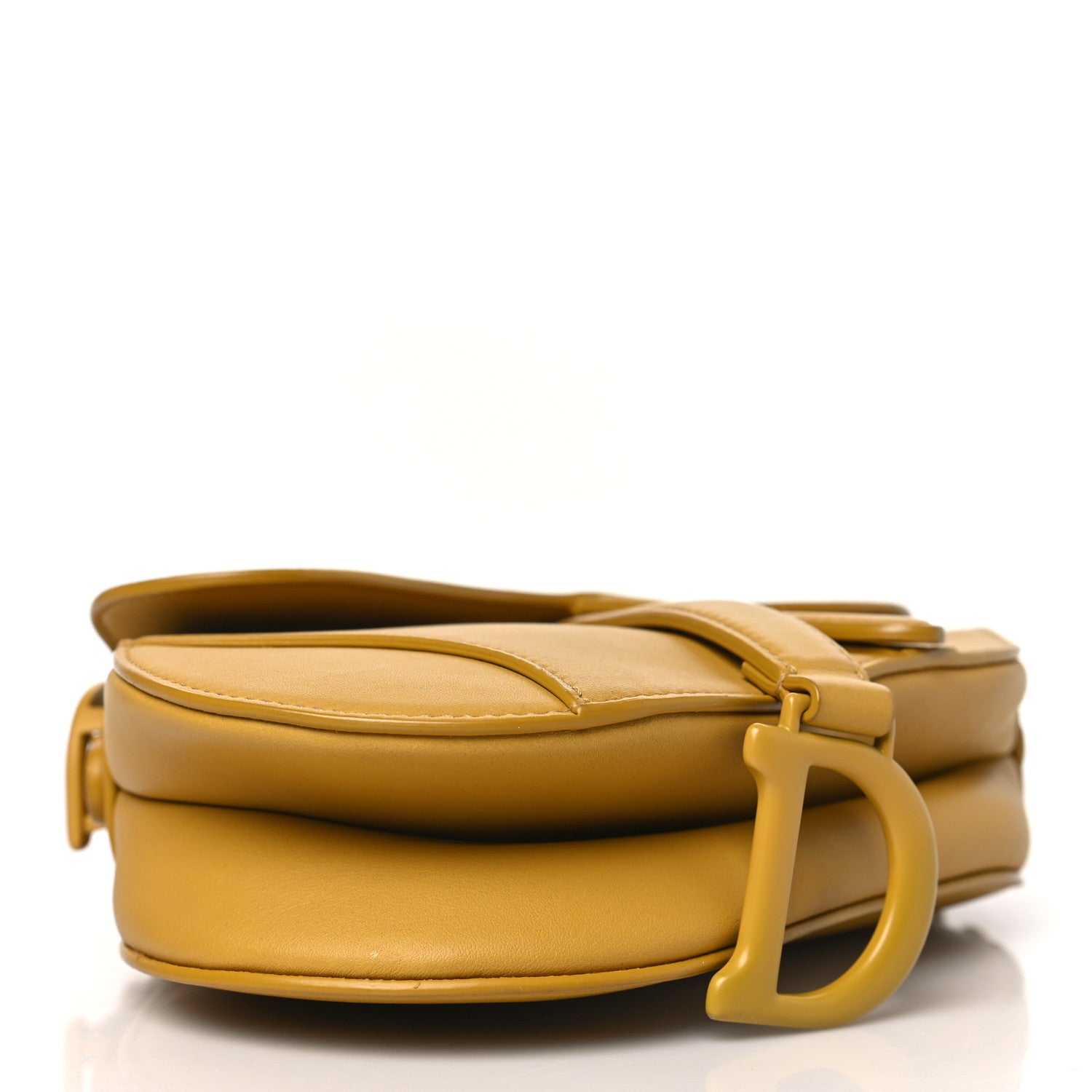 Christian Dior Ultra Matte Calfskin Mini Saddle Bag Yellow 4 of 11