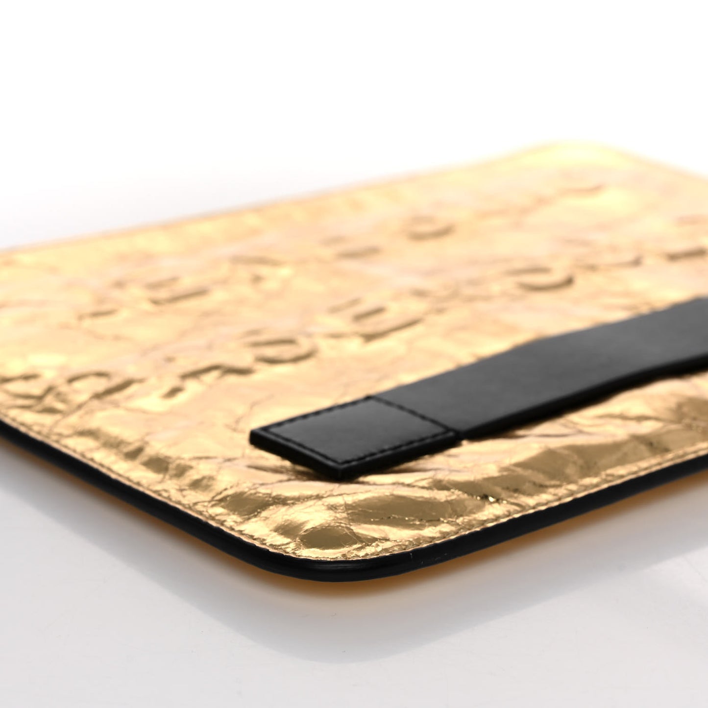 Metallic Lambskin Medium Je Ne Suis Pas En Solde Pouch Clutch Gold