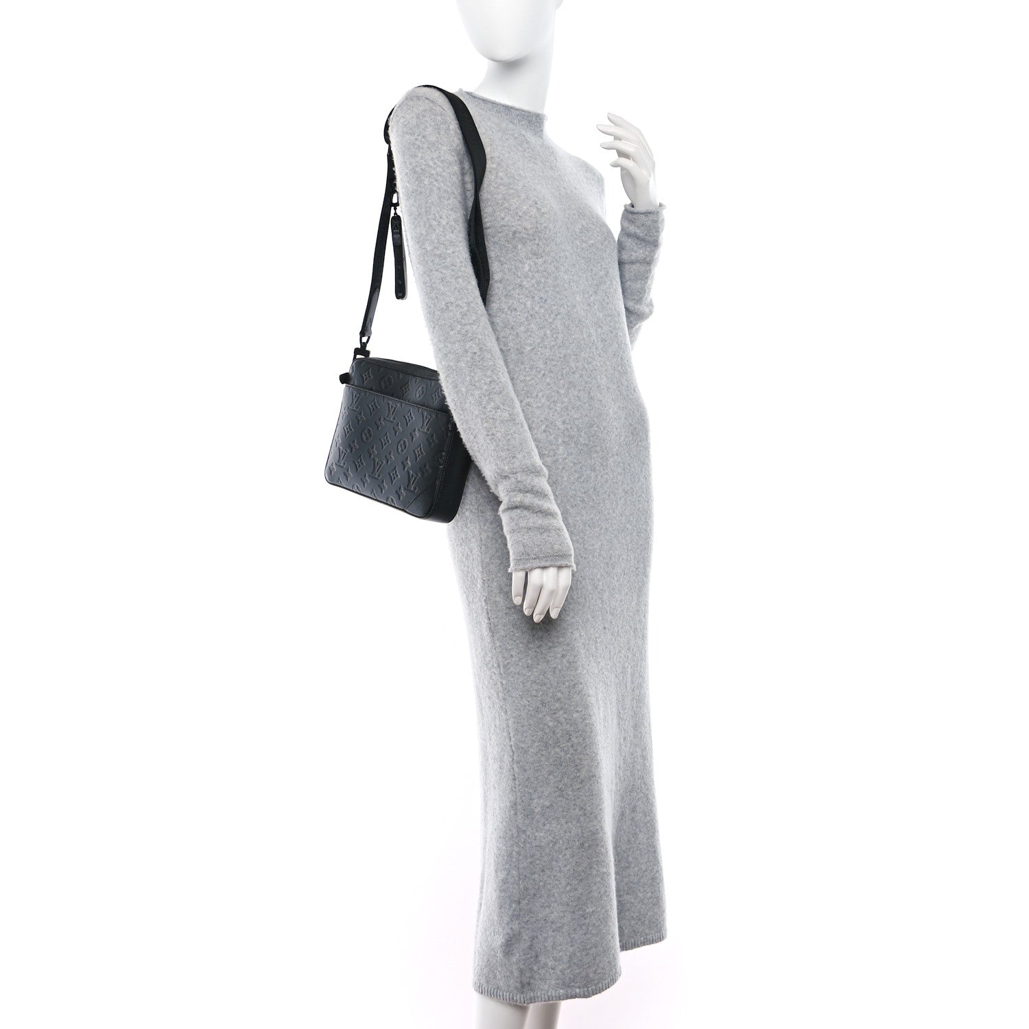 Louis Vuitton Calfskin Monogram Shadow Duo Messenger Black 2 of 11