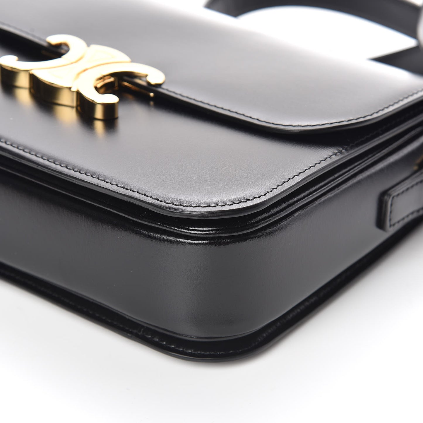 Shiny Calfskin Medium Triomphe Black