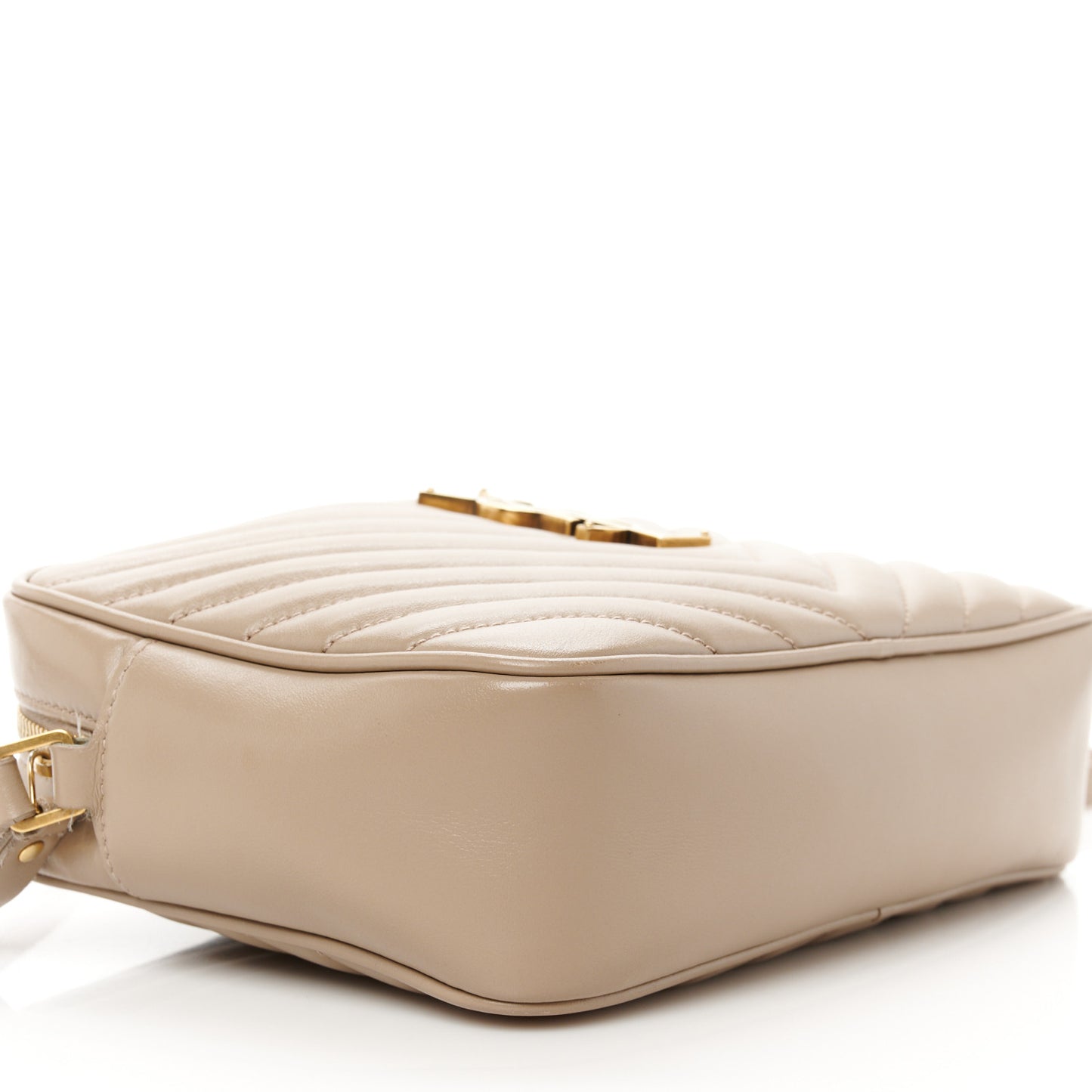 Calfskin Matelasse Monogram Lou Camera Bag Dark Beige