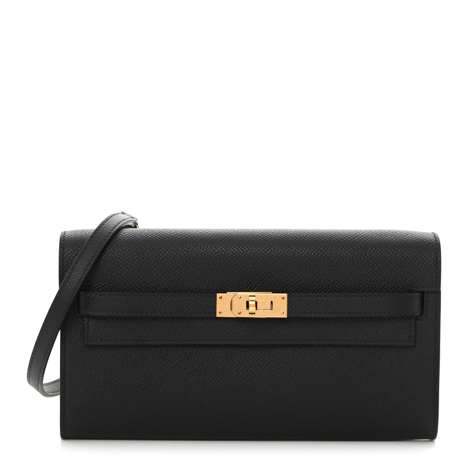 Hermes Epsom Kelly Wallet To Go Black 1 of 11