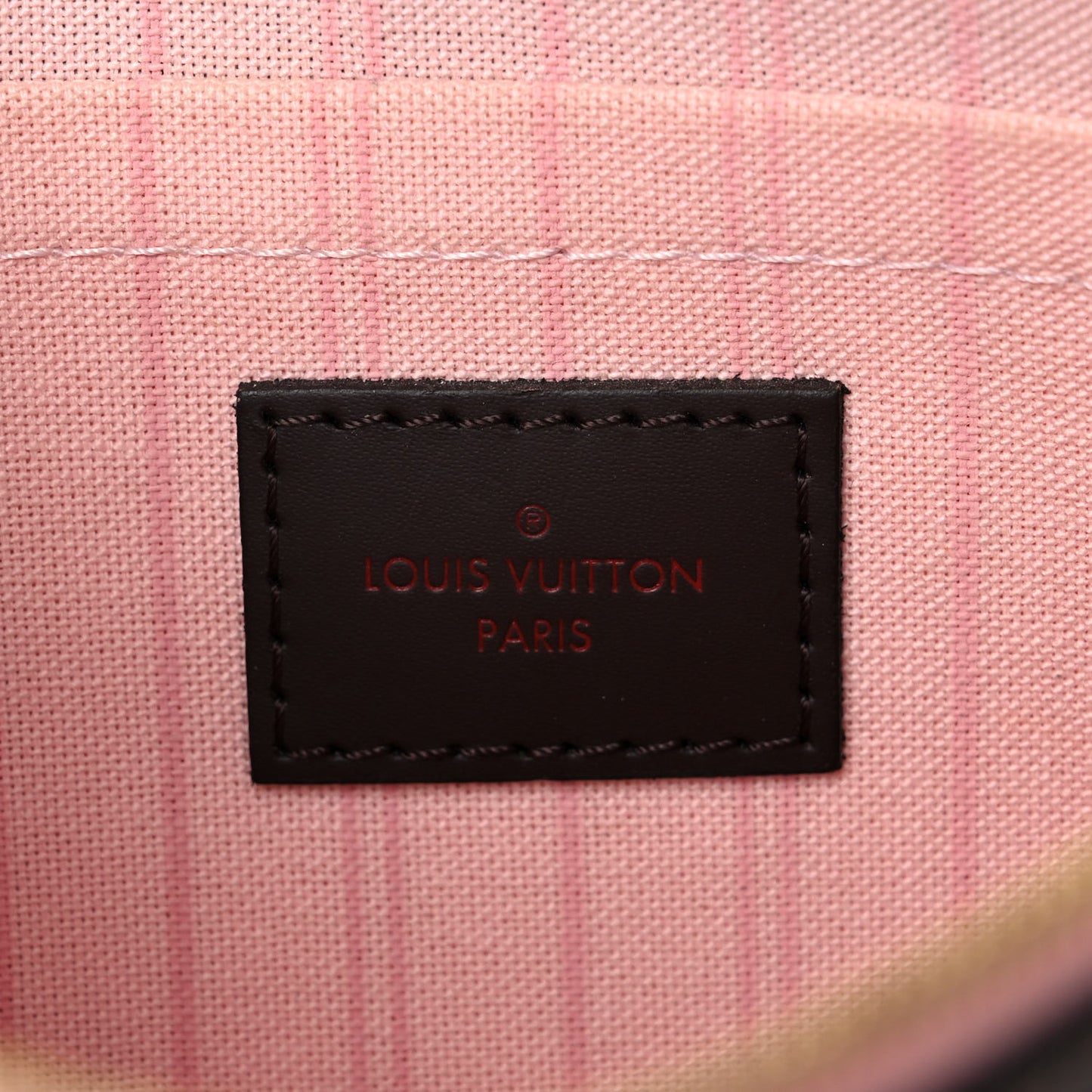 Damier Ebene Neverfull MM GM Pochette Rose Ballerine