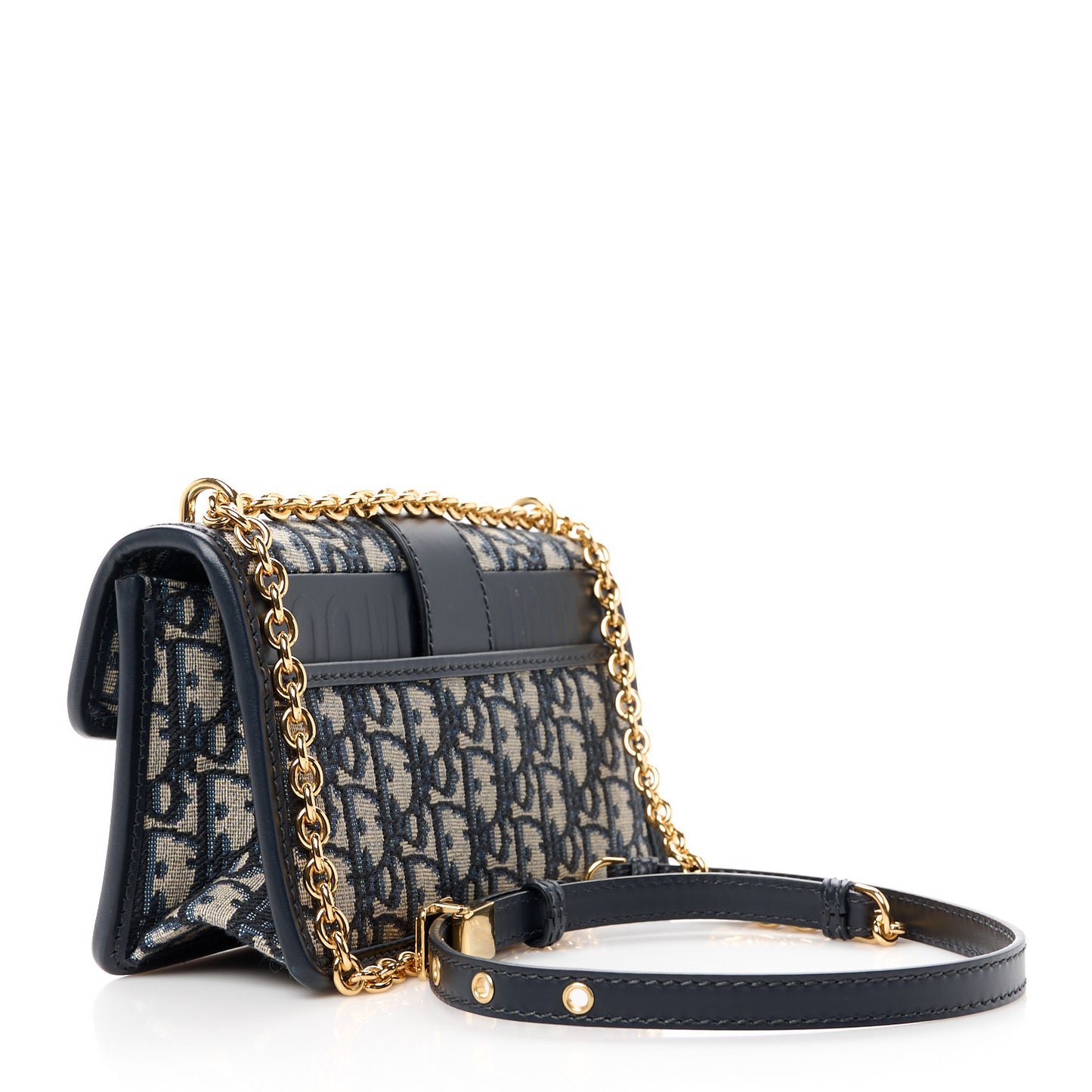 Oblique 30 Montaigne East West Chain Flap Bag Blue