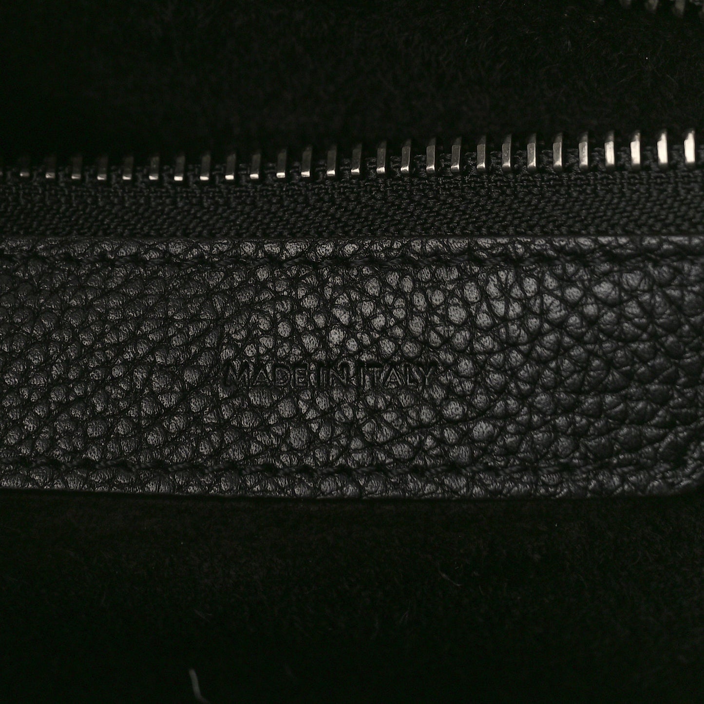 Drummed Calfskin Micro Luggage Black