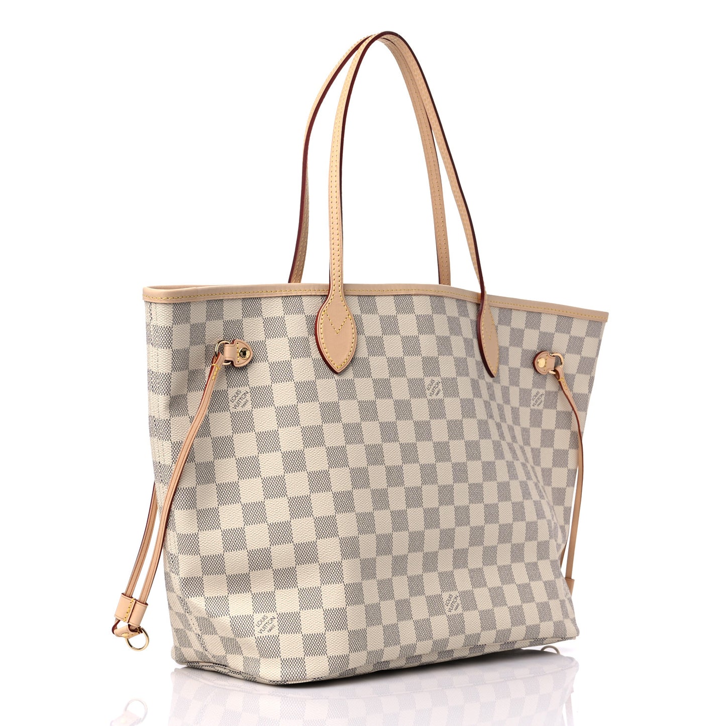 Damier Azur Neo Neverfull MM Rose Ballerine