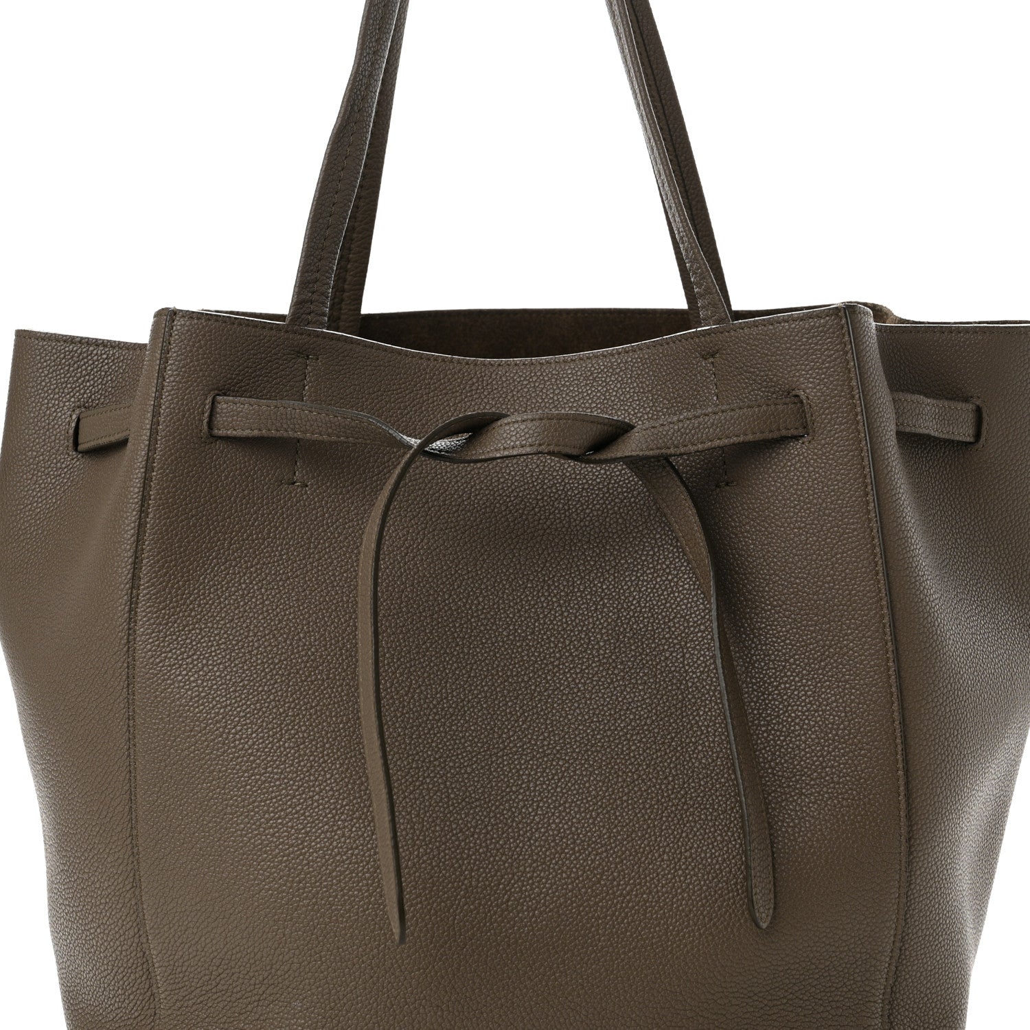 Celine Soft Grained Calfskin Small Belt Cabas Phantom Taupe 7 of 14