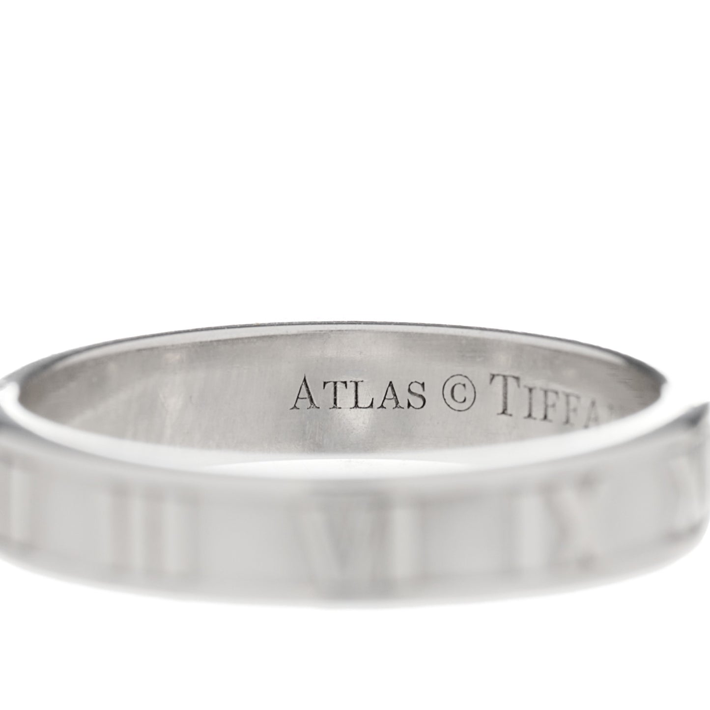 18K White Gold Atlas Band Ring 53 6.5