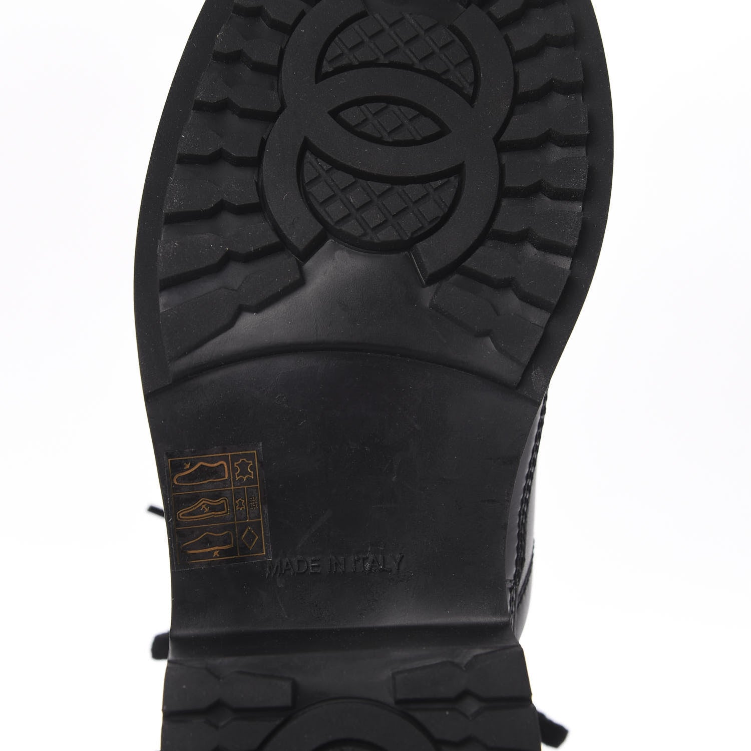 Chanel Calfskin Lambskin Lace Up Boots 35 Black 8 of 11