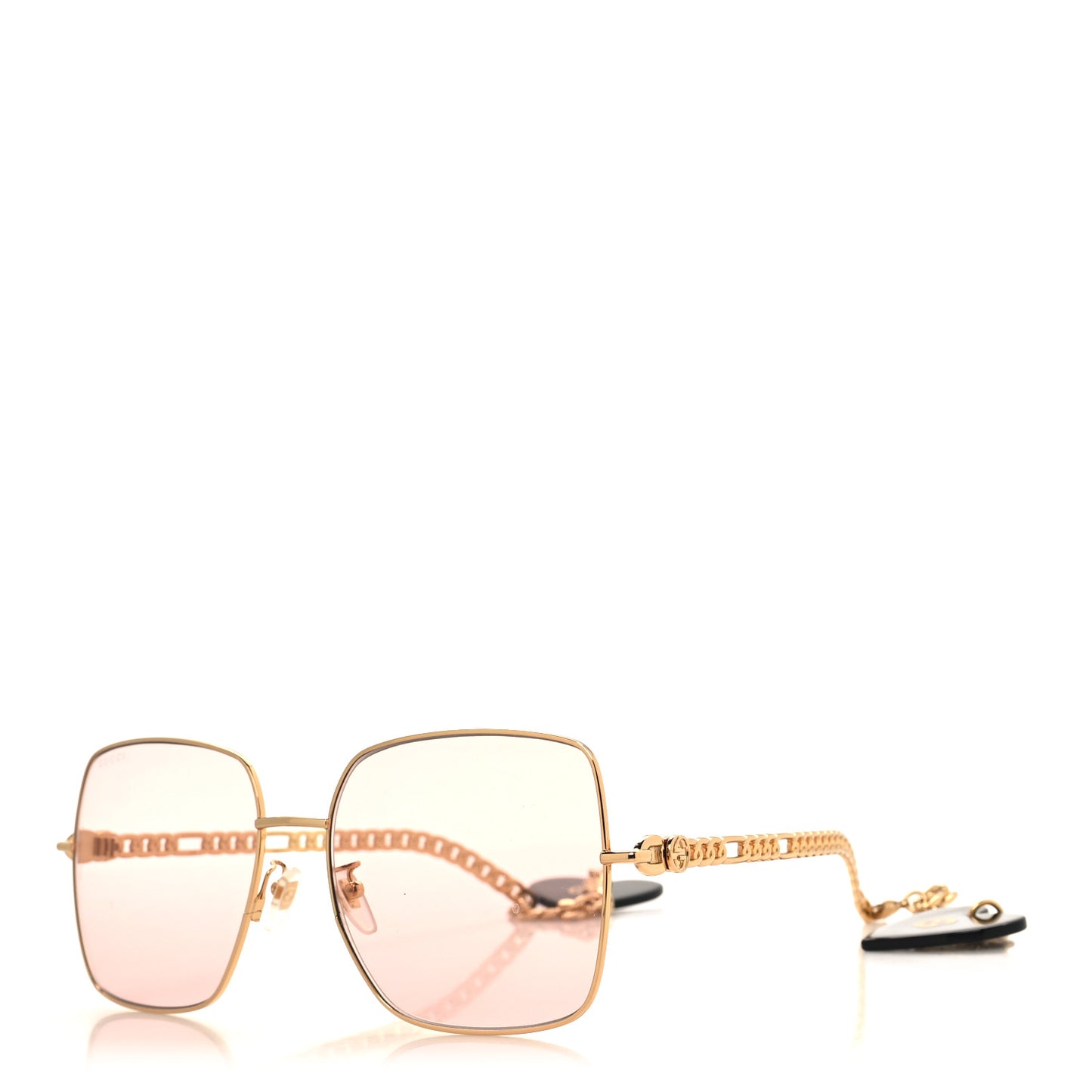 Square Frame Heart Chain Sunglasses