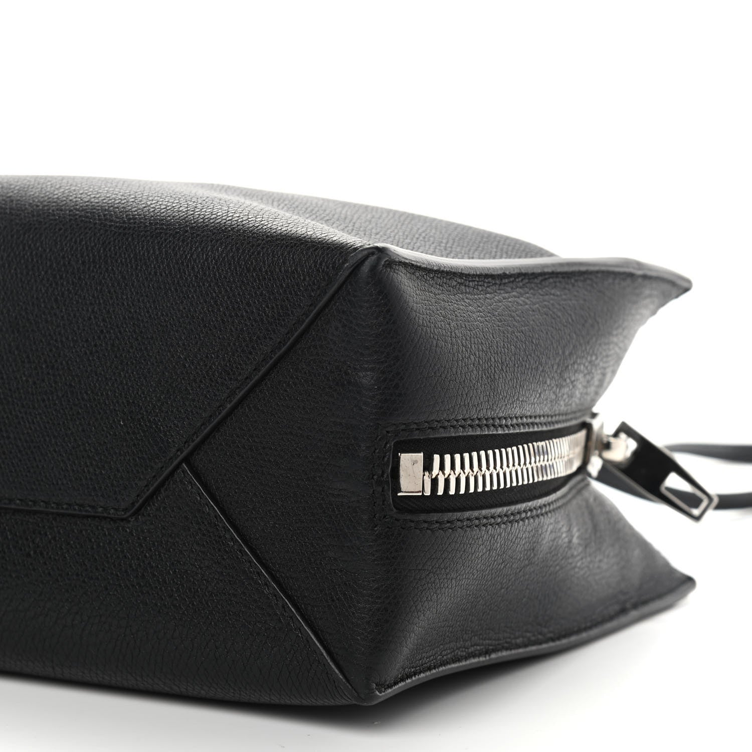 Balenciaga Grained Calfskin Plate Hardware Papier A6 Zip Around Tote Black 9 of 12