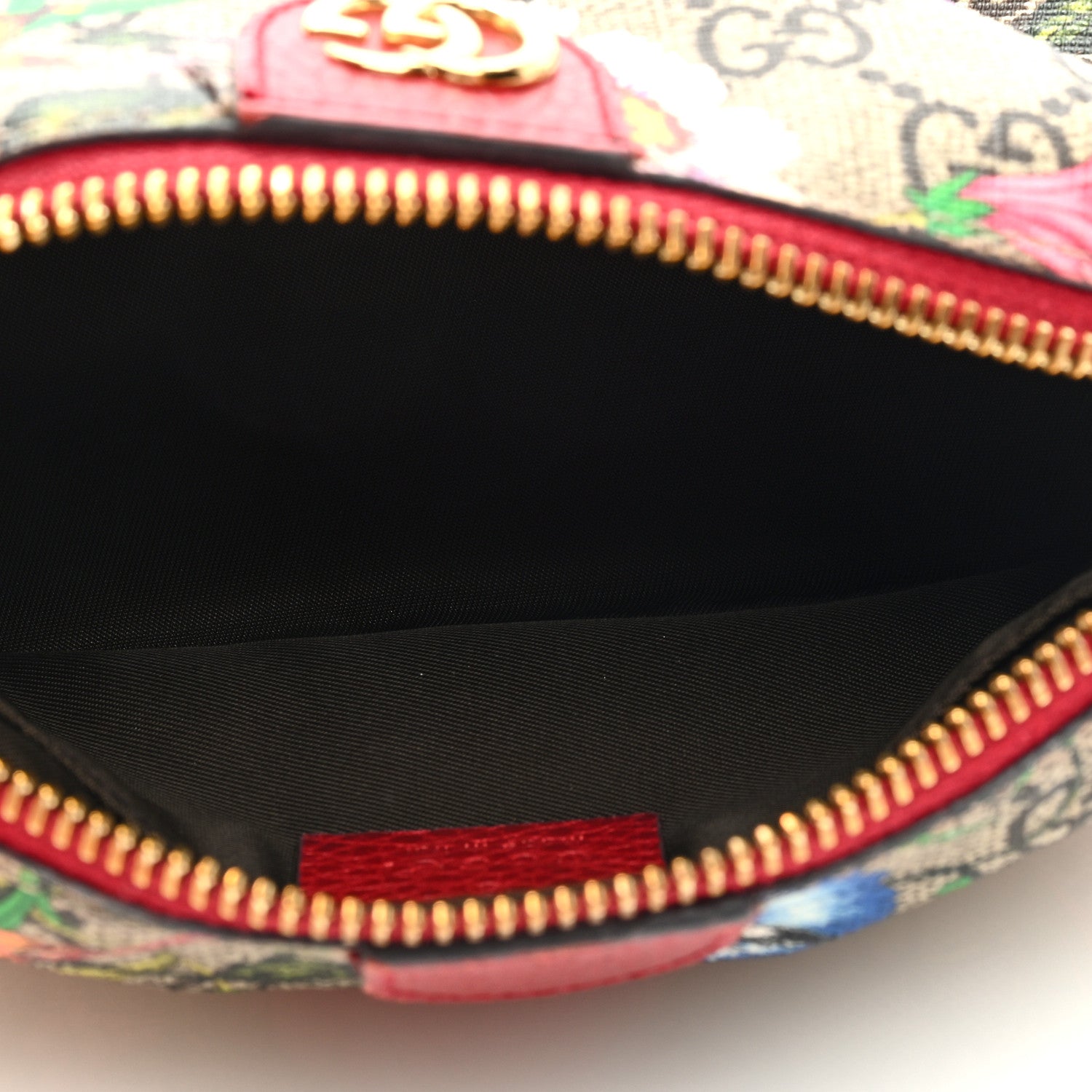 Gucci Soft GG Supreme Monogram Flora Calfskin Small Ophidia Cosmetic Case Beige Ebony Multicolor Rosso 5 of 6