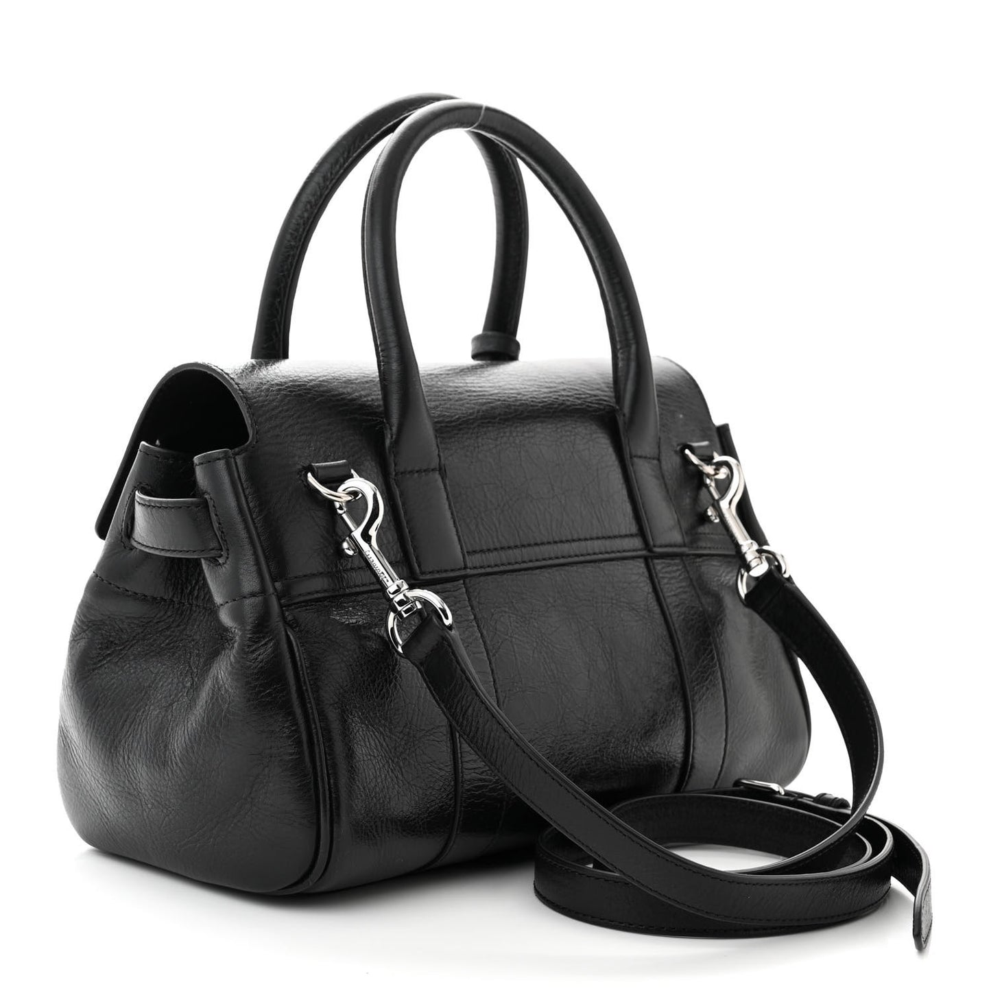Soft Shine Calfskin Small Bayswater Black