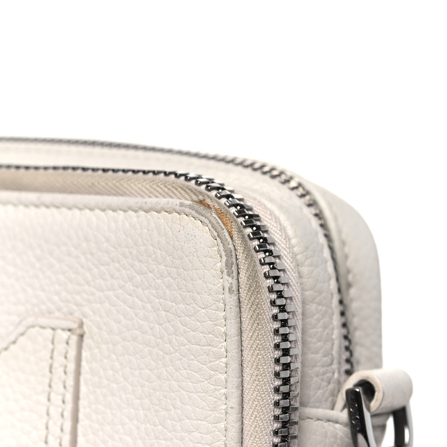 HOMME Grained Calfskin Playful Messenger Bag White