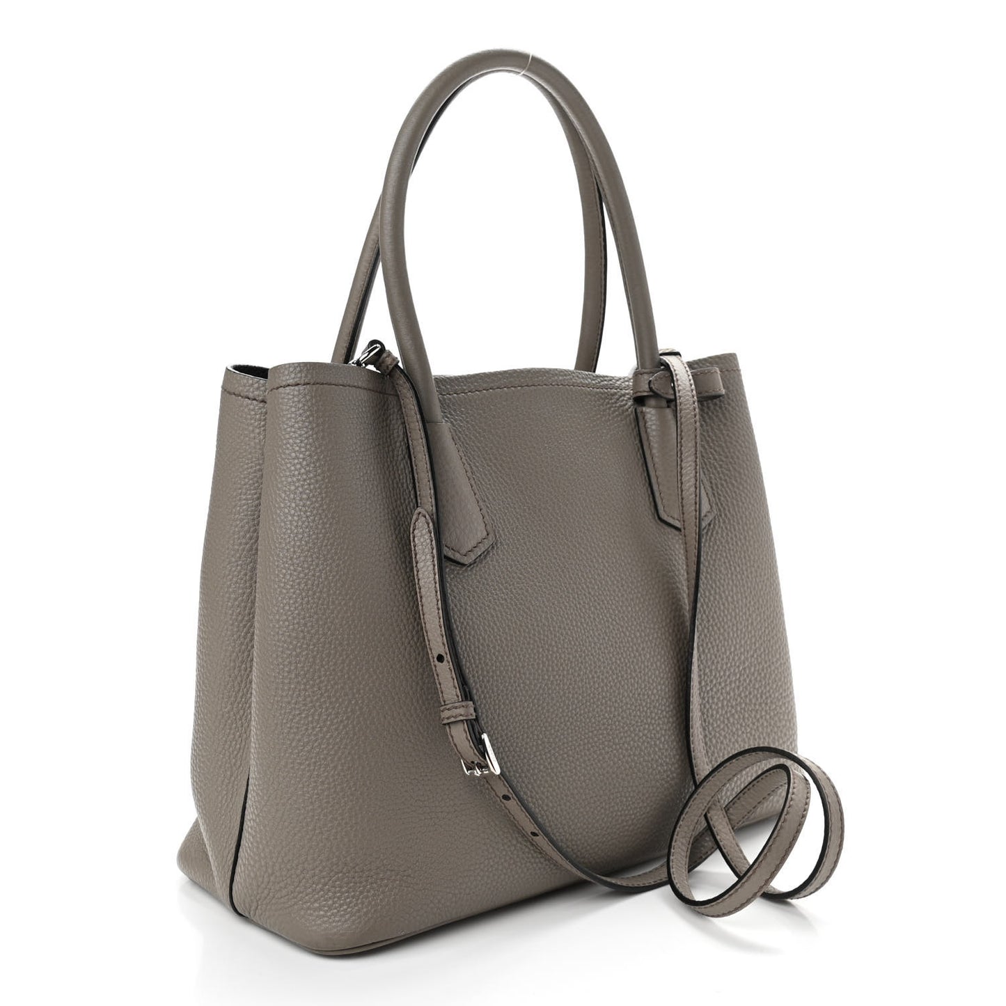 Vitello Daino Small Double Bag Argilla Black