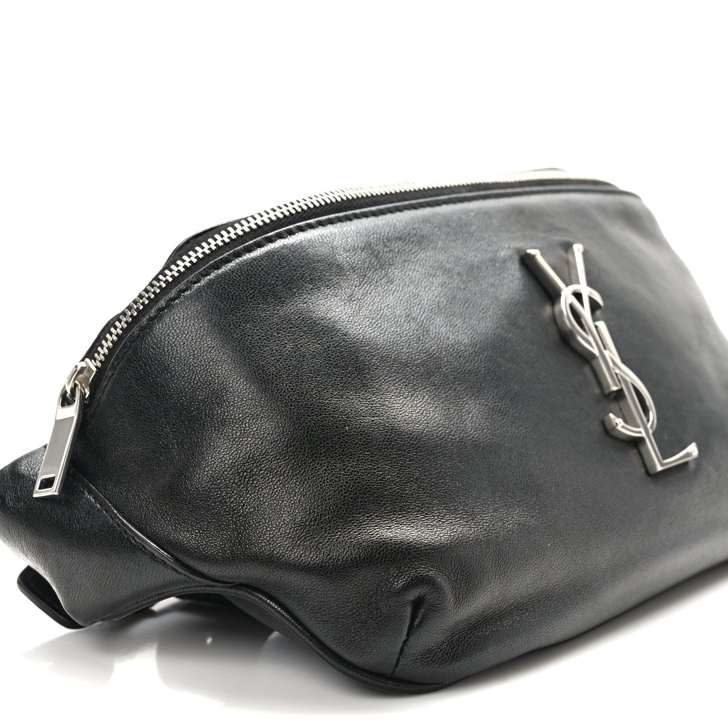 Saint Laurent Calfskin Monogram Belt Bag Black 7 of 9