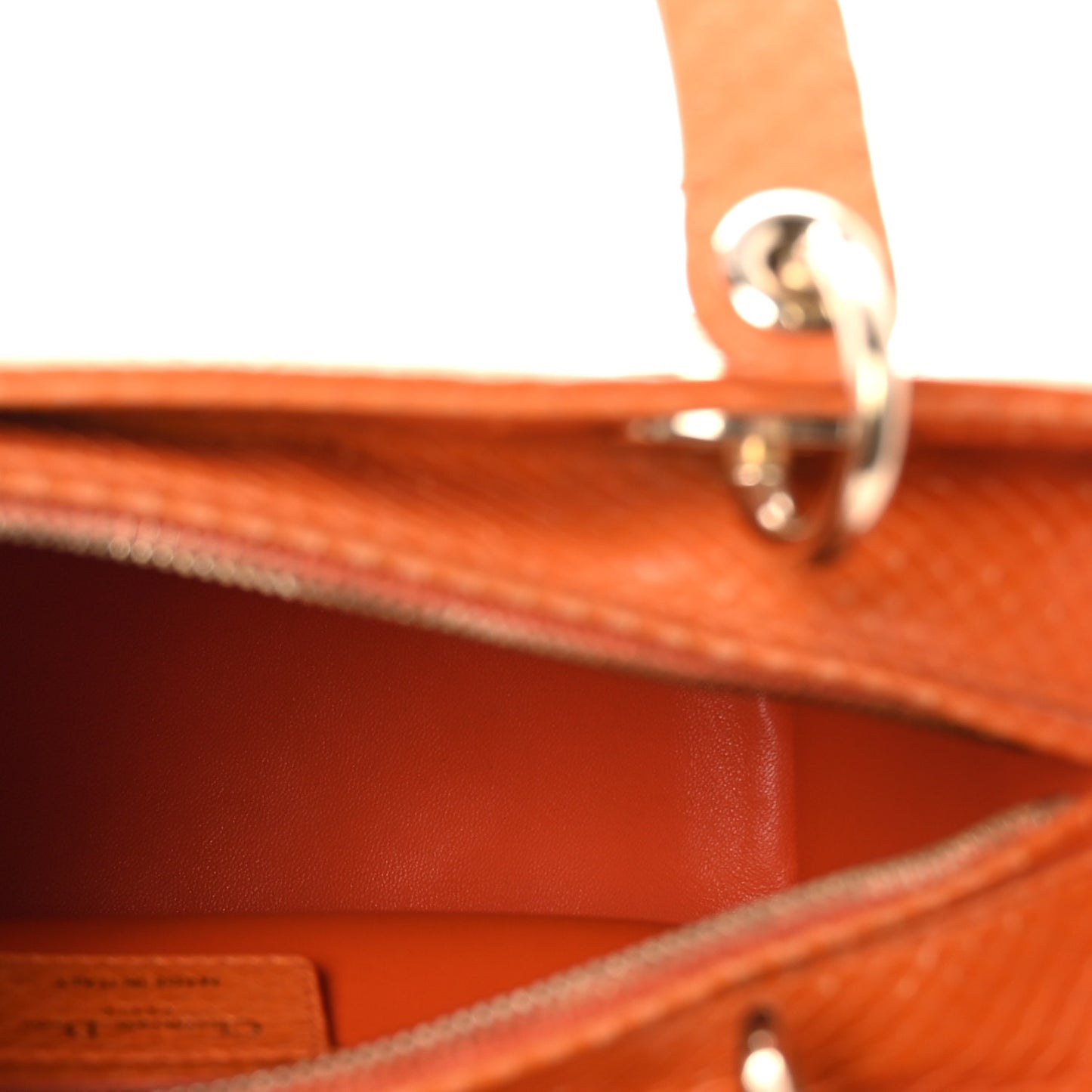 Snakeskin Medium Lady Dior Orange
