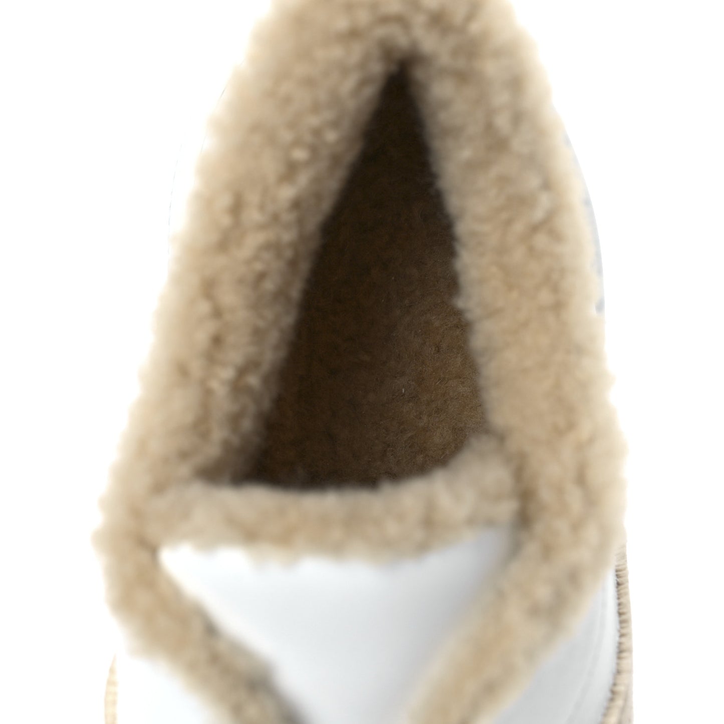 Calfskin Woolskin Dare Sneakers 40 White Ecru