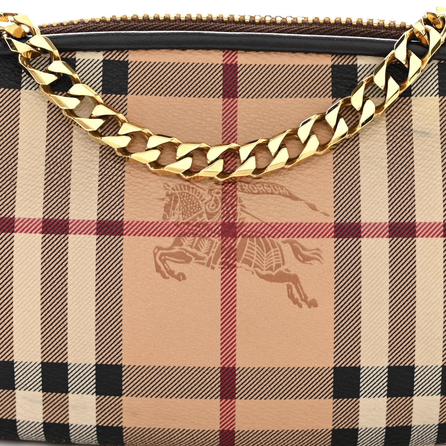 Haymarket Check Clara Pochette Chocolate