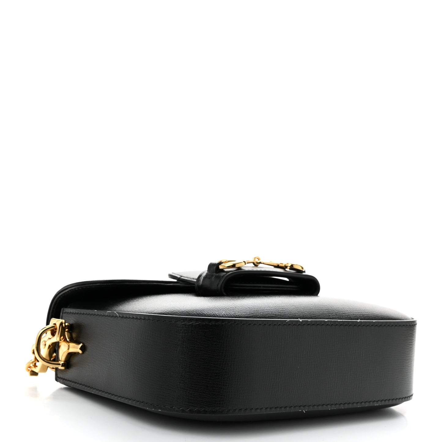 Azalea Calfskin Web Mini Horsebit 1955 Shoulder Bag Black