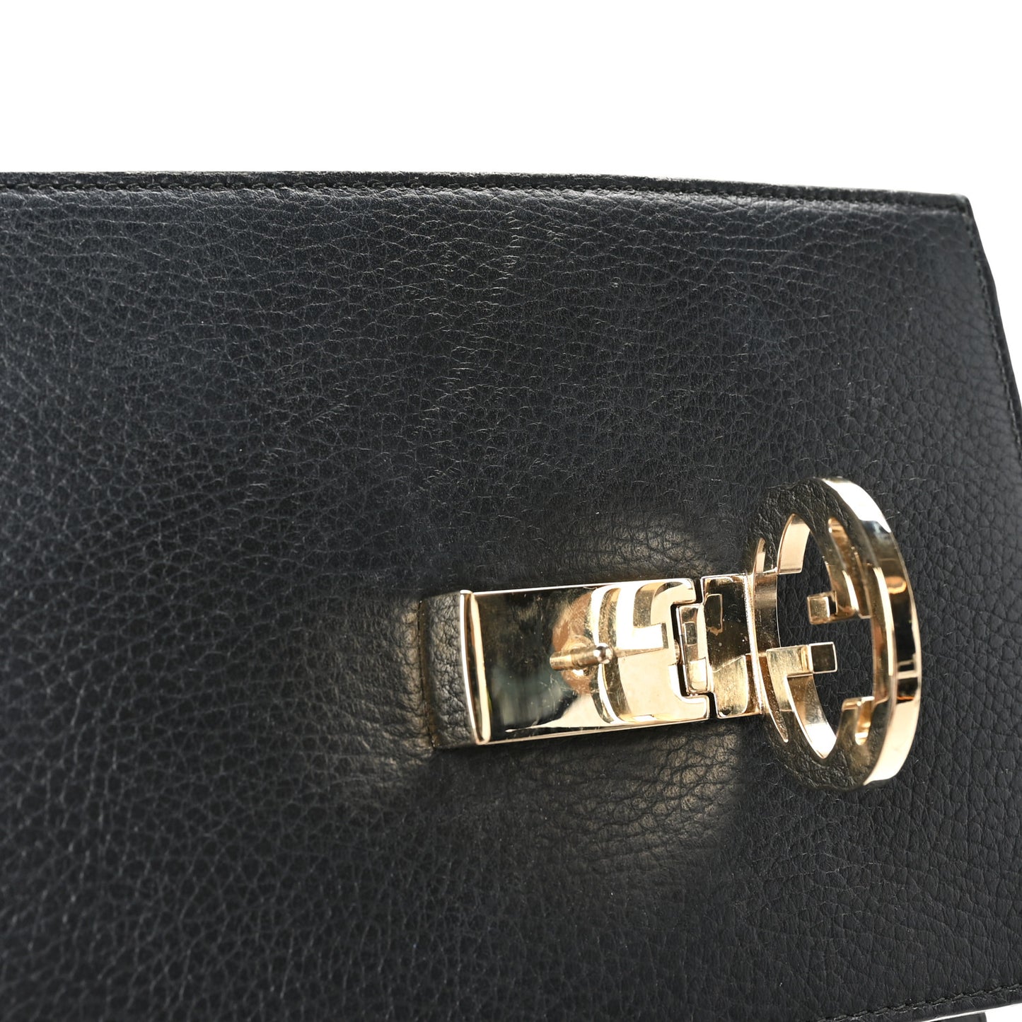 Dollar Calfskin Small Interlocking G Shoulder Bag Black