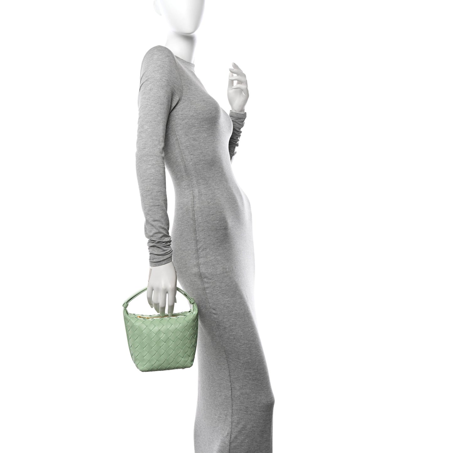 Calfskin Nappa Intrecciato Candy Wallace Fresh Mint