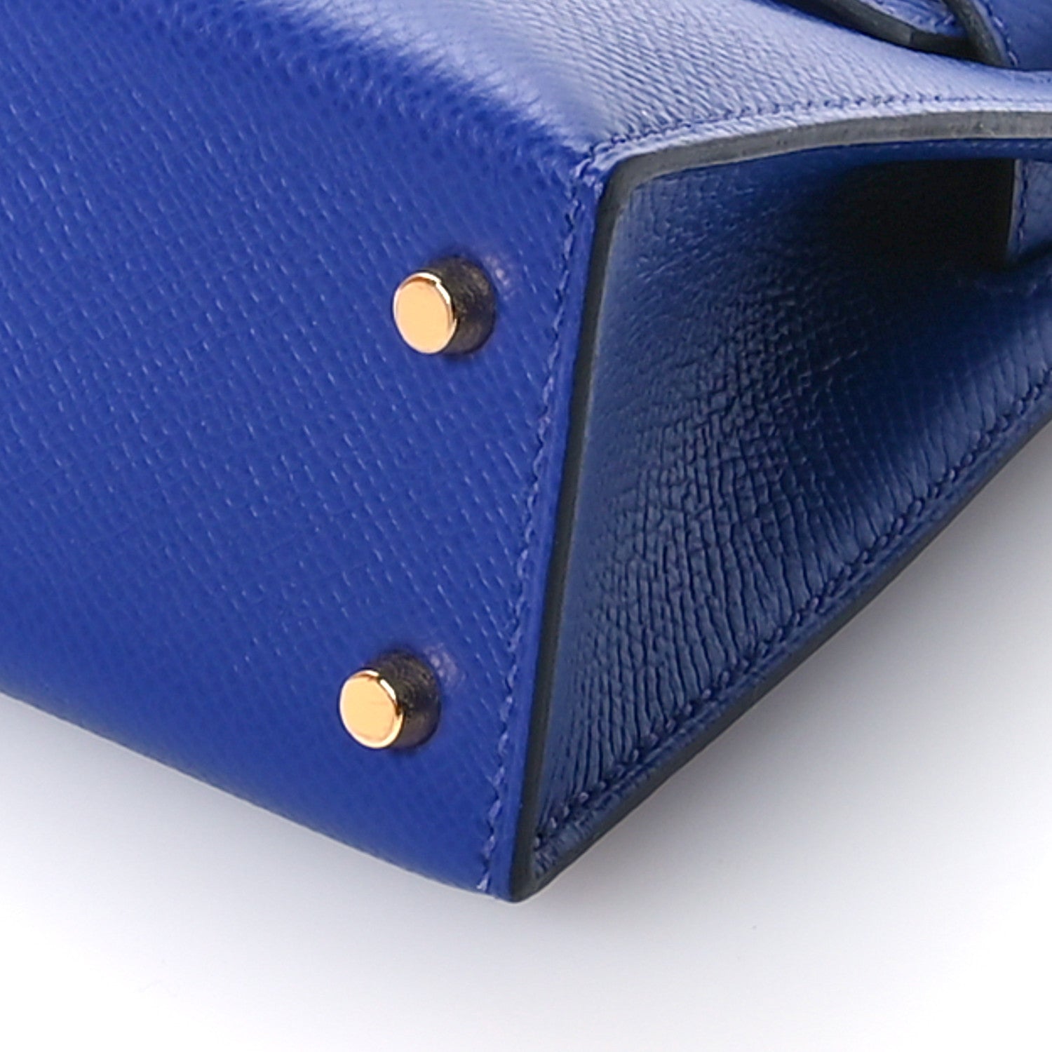 Hermes Epsom Casaque Mini Kelly Sellier 20 Bleu Electrique Bleu Encre Gold 9 of 10