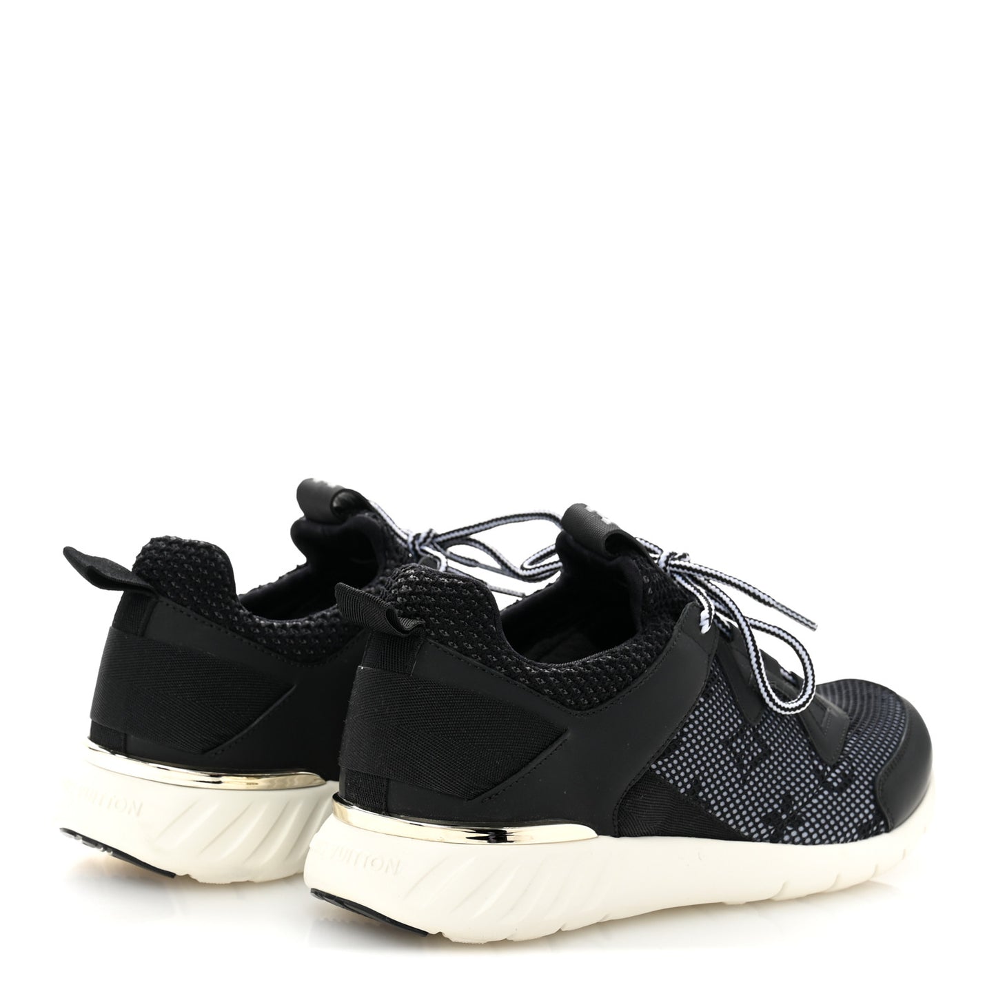 Technical Nylon Monogram Rubber Aftergame Sneakers 36 Black