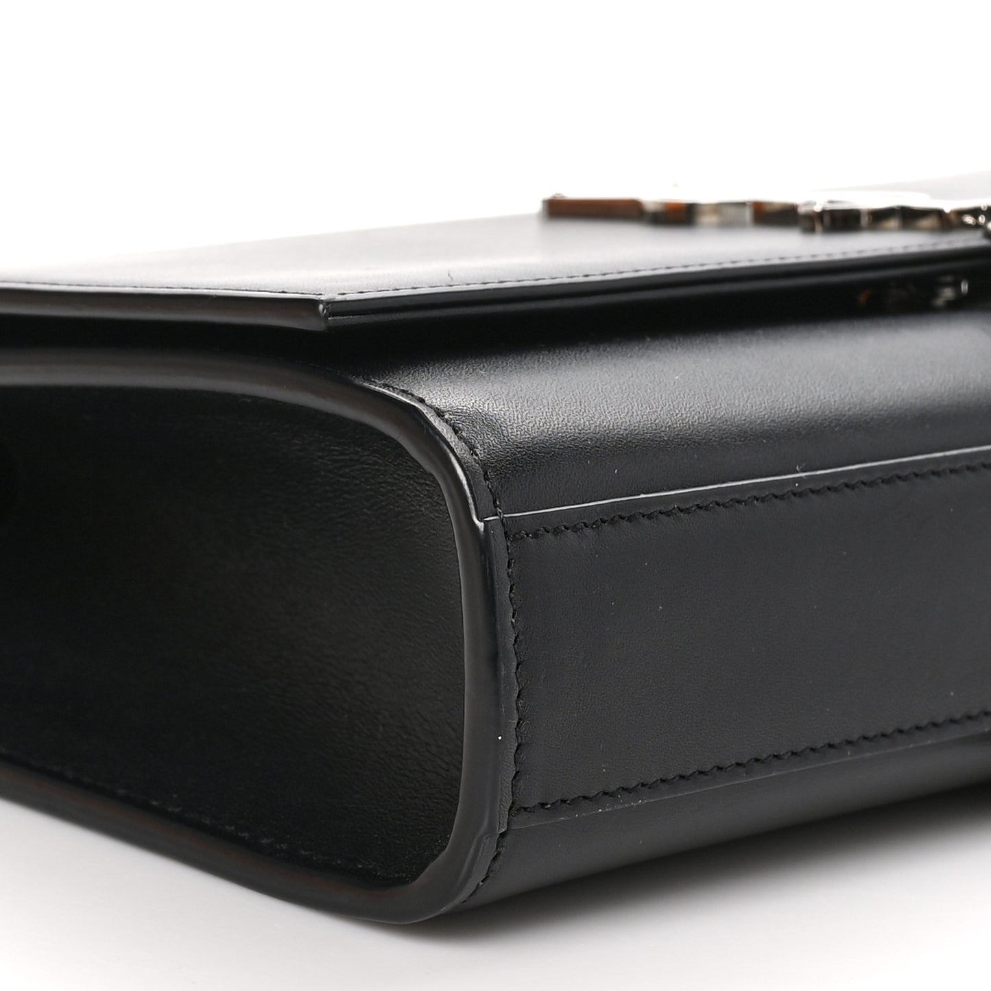 Smooth Calfskin Medium Classic Monogram Kate Tassel Satchel Black