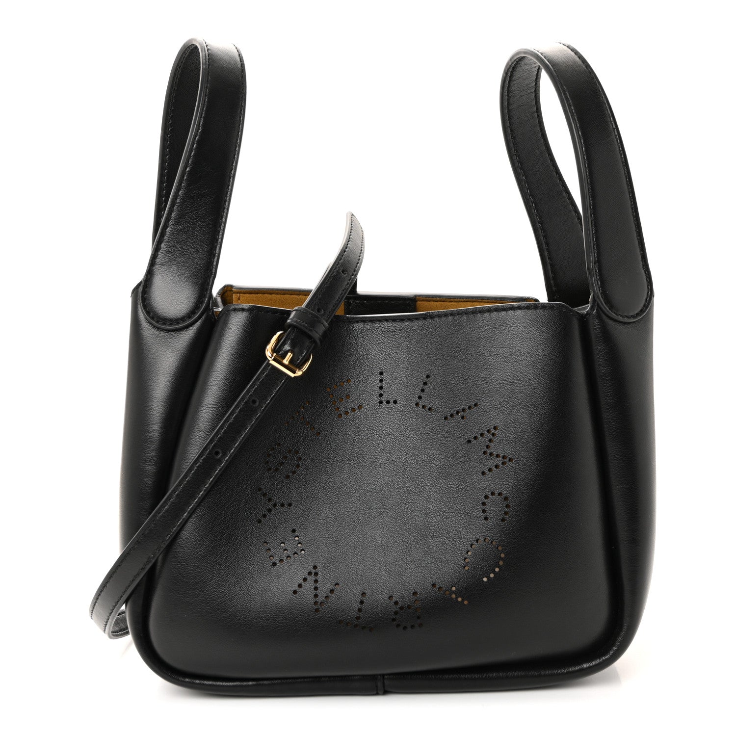 Stella McCartney Eco Alter Nappa Perforated Logo Double Top Handle